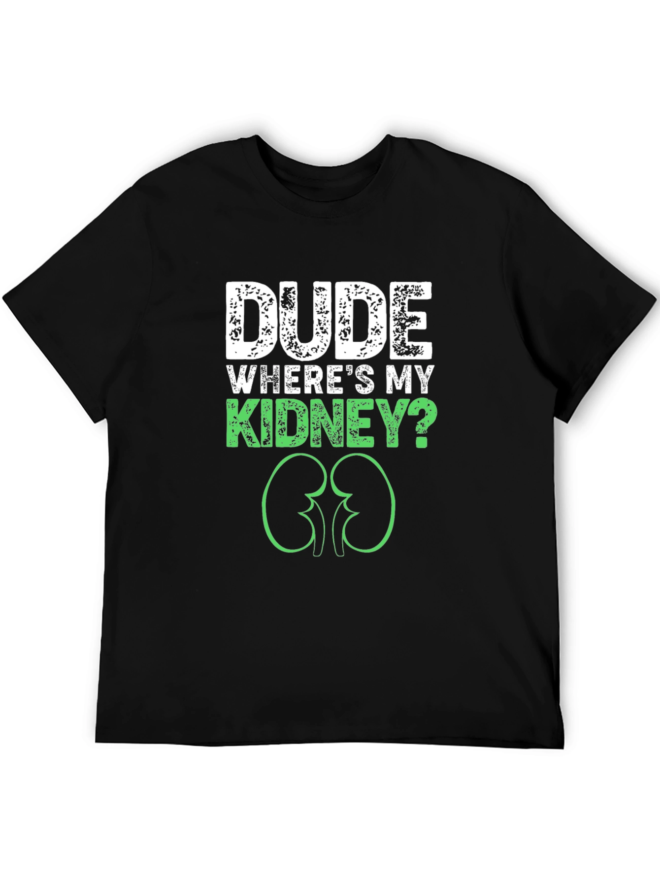 Black Dude Where's My Kidney? Graphic Tee view 5