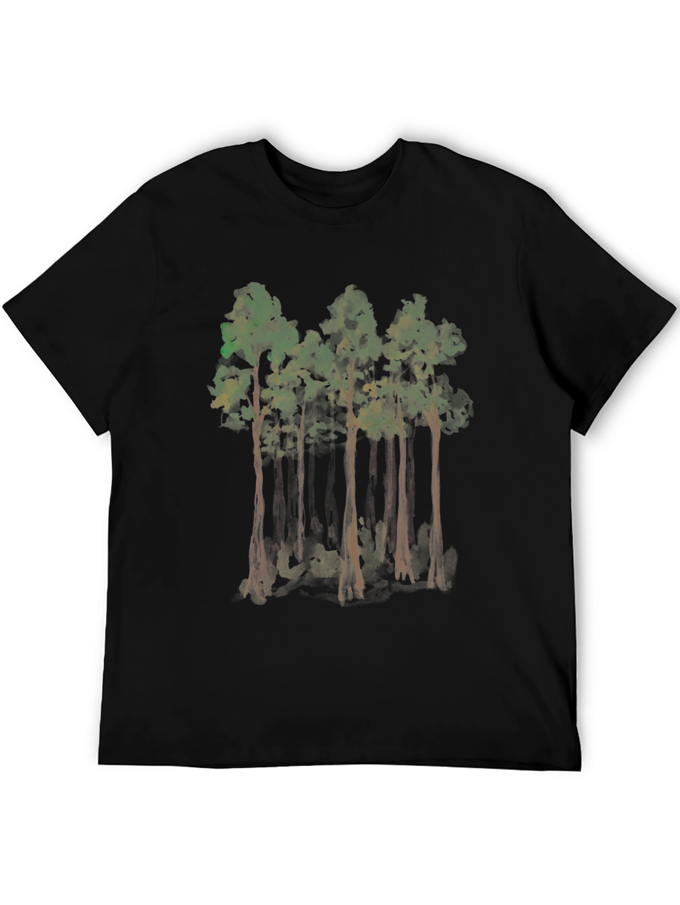 Black Forest Graphic Tee - Nature Inspired Print view 5
