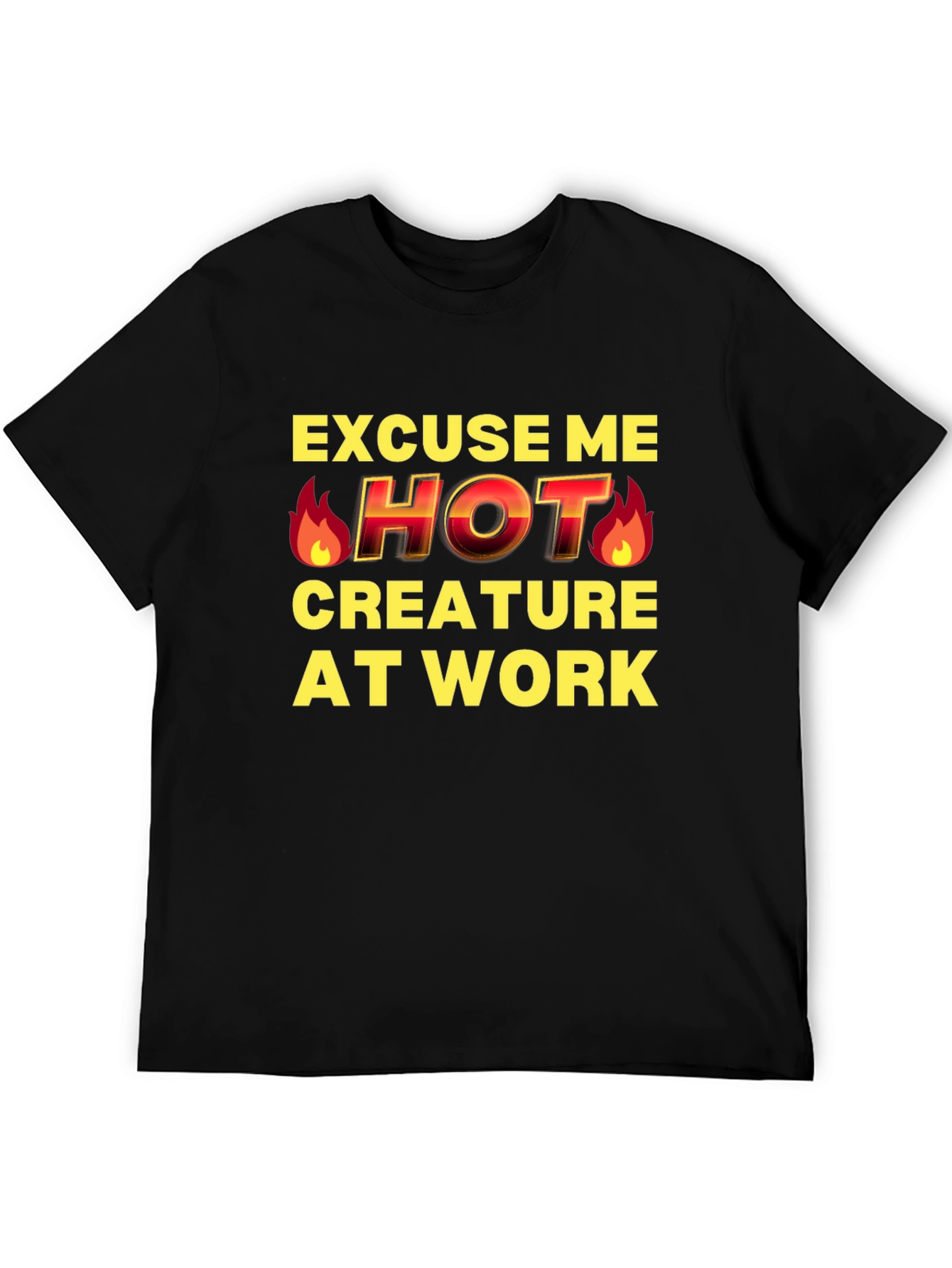 Black Hot Creature at Work Graphic Tee view 5