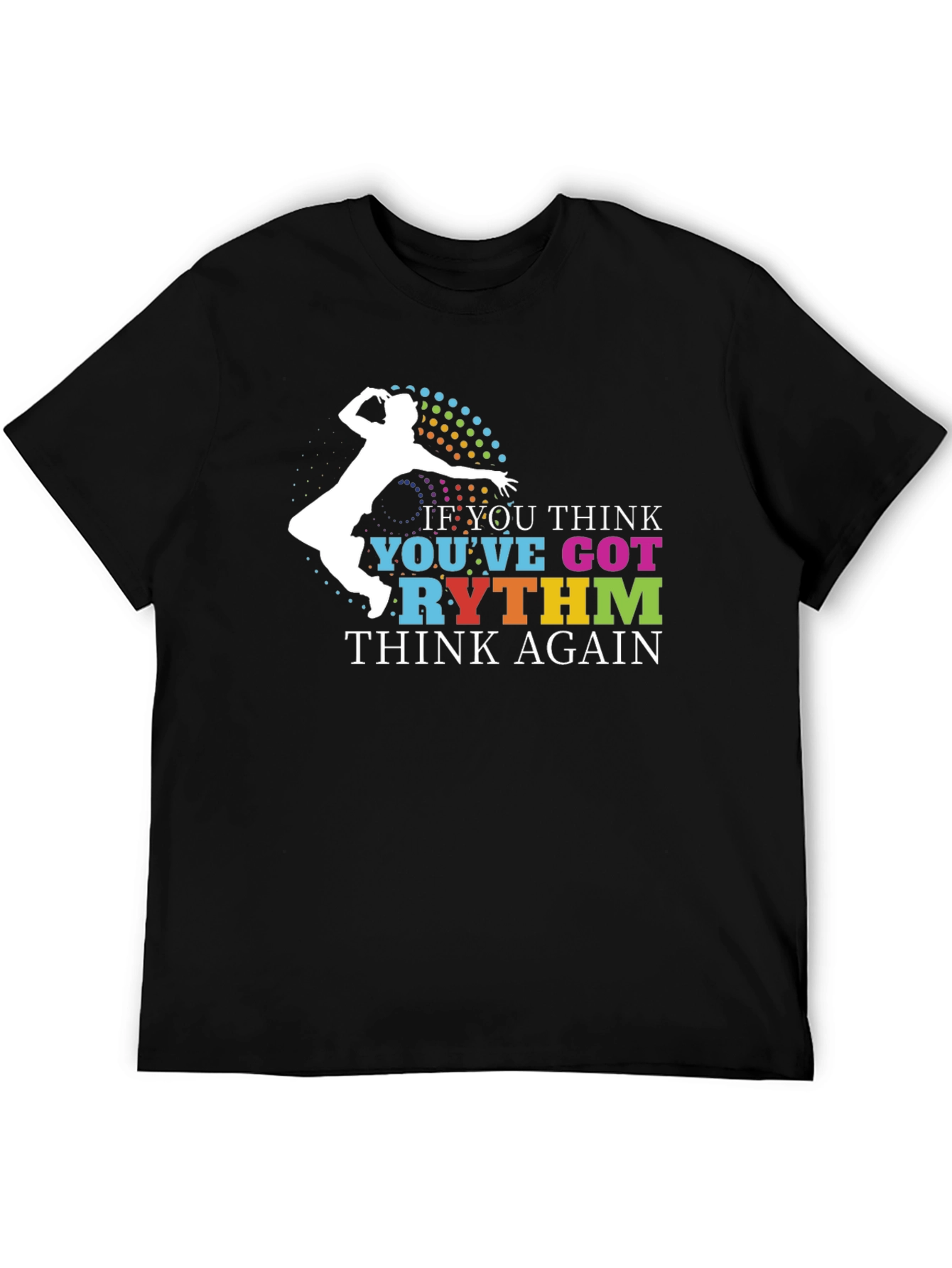 Black Rhythm Graphic Tee - Funny Dance T-Shirt view 5