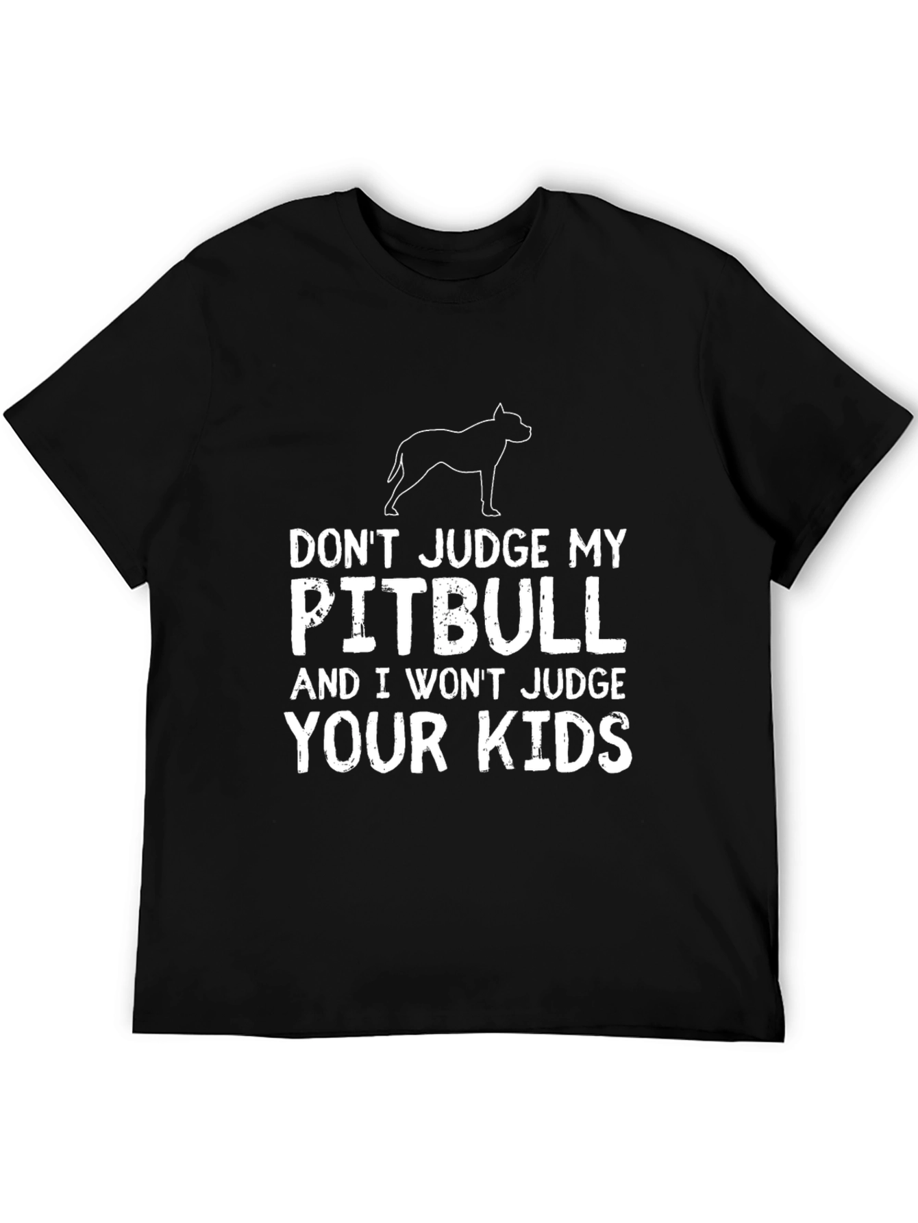 Black Don't Judge My Pitbull Graphic T-Shirt view 5