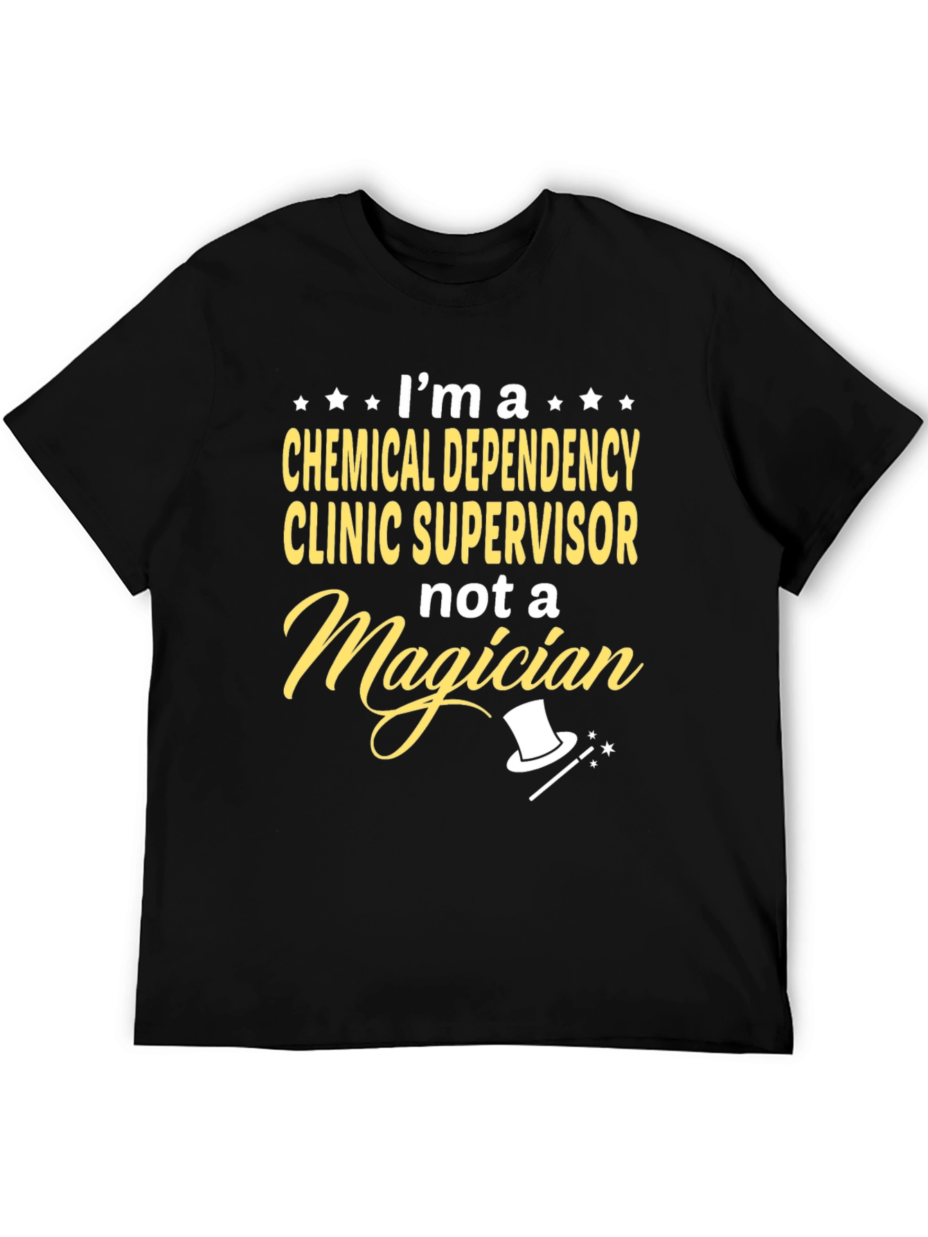 Black Chemical Dependency Clinic Supervisor T-Shirt view 5