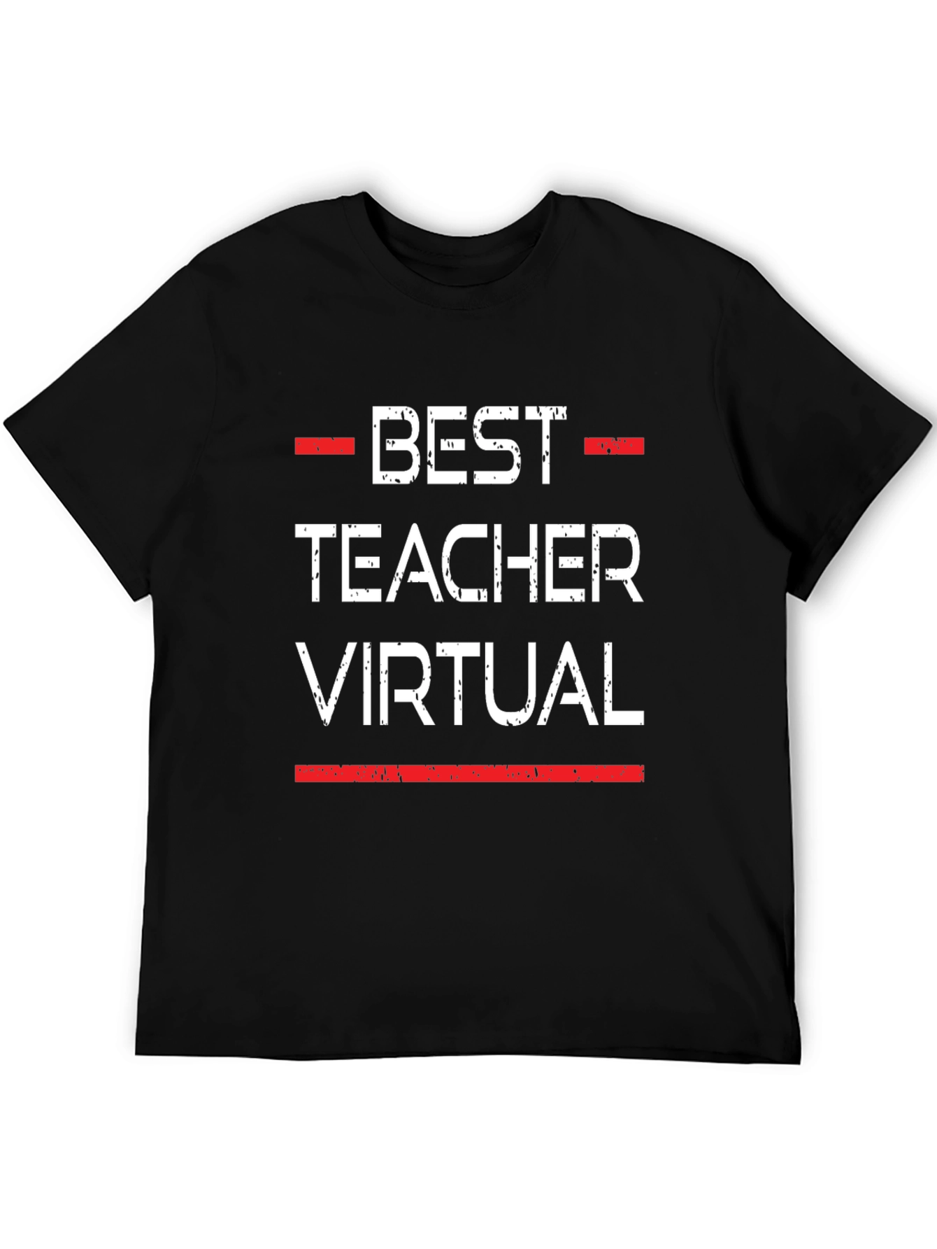 Black Best Teacher Virtual T-Shirt view 5