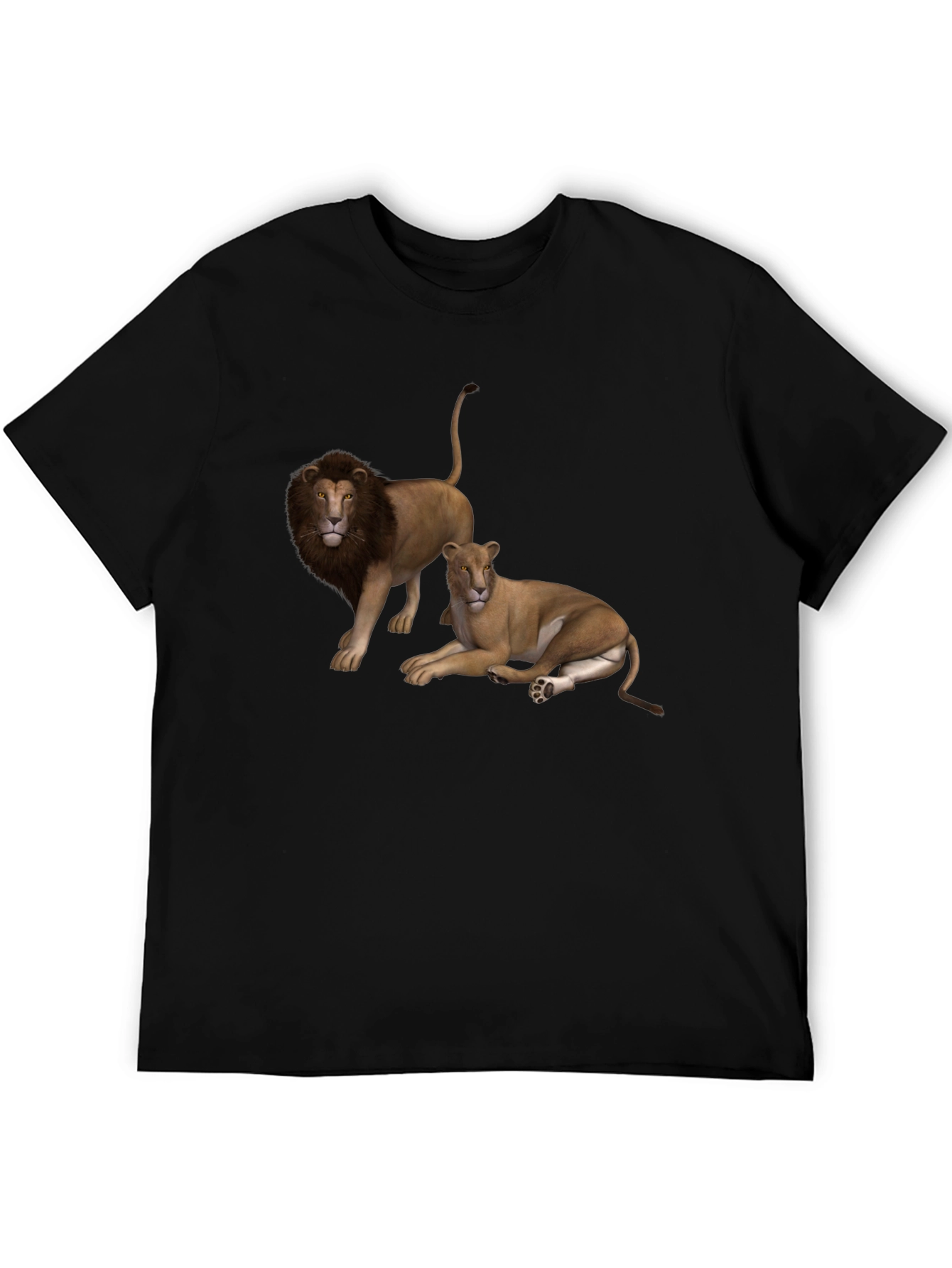 Black Lion Pride Graphic Tee - Black Cotton T-Shirt view 5