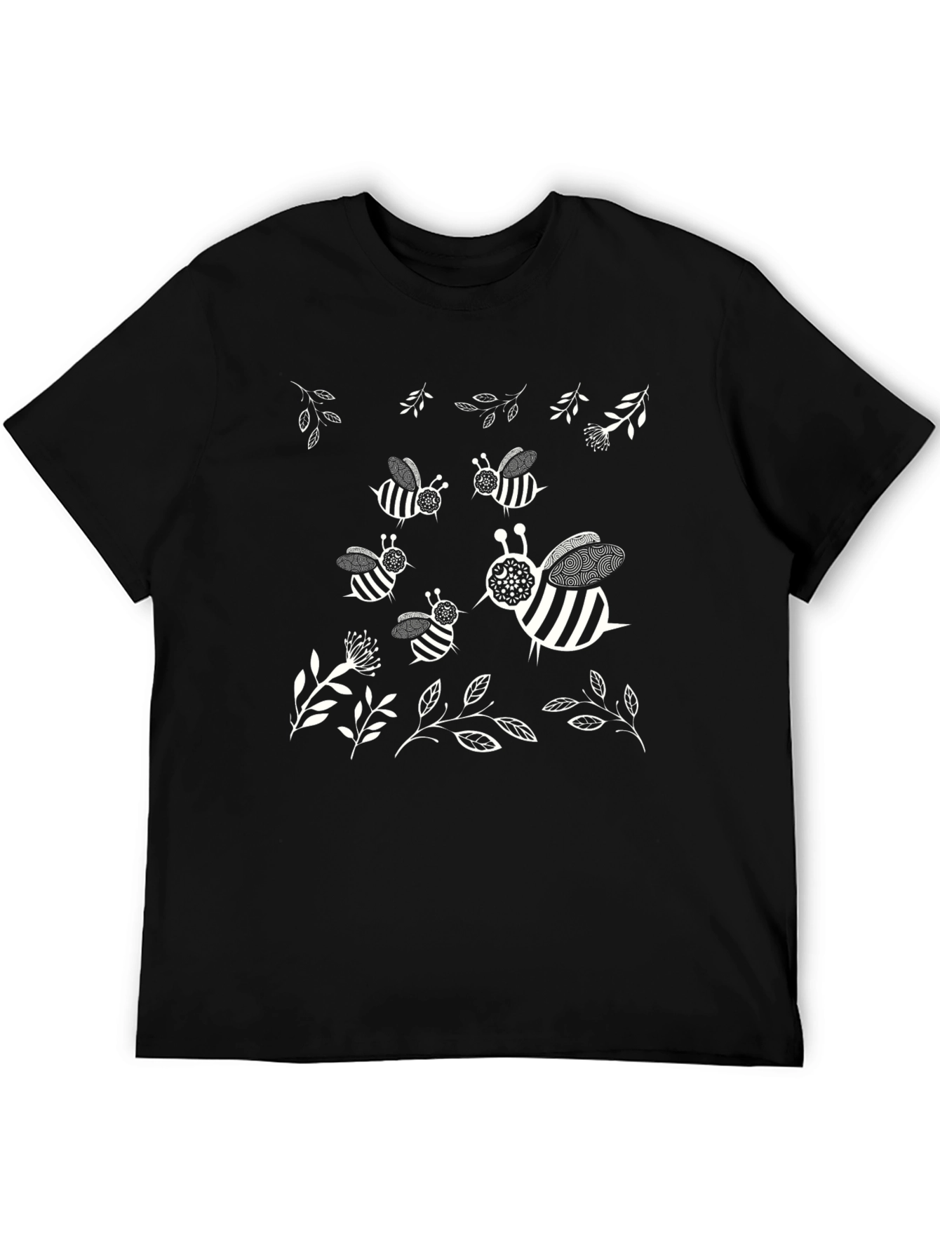 Black Bee Graphic Black T-Shirt view 5