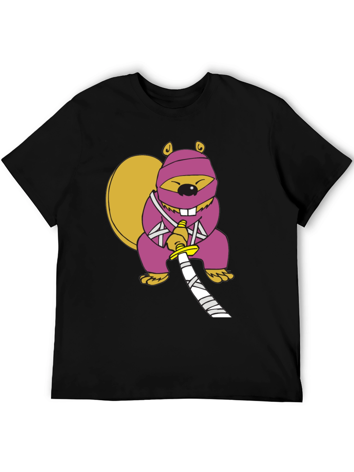 Black Ninja Squirrel Graphic Tee view 5
