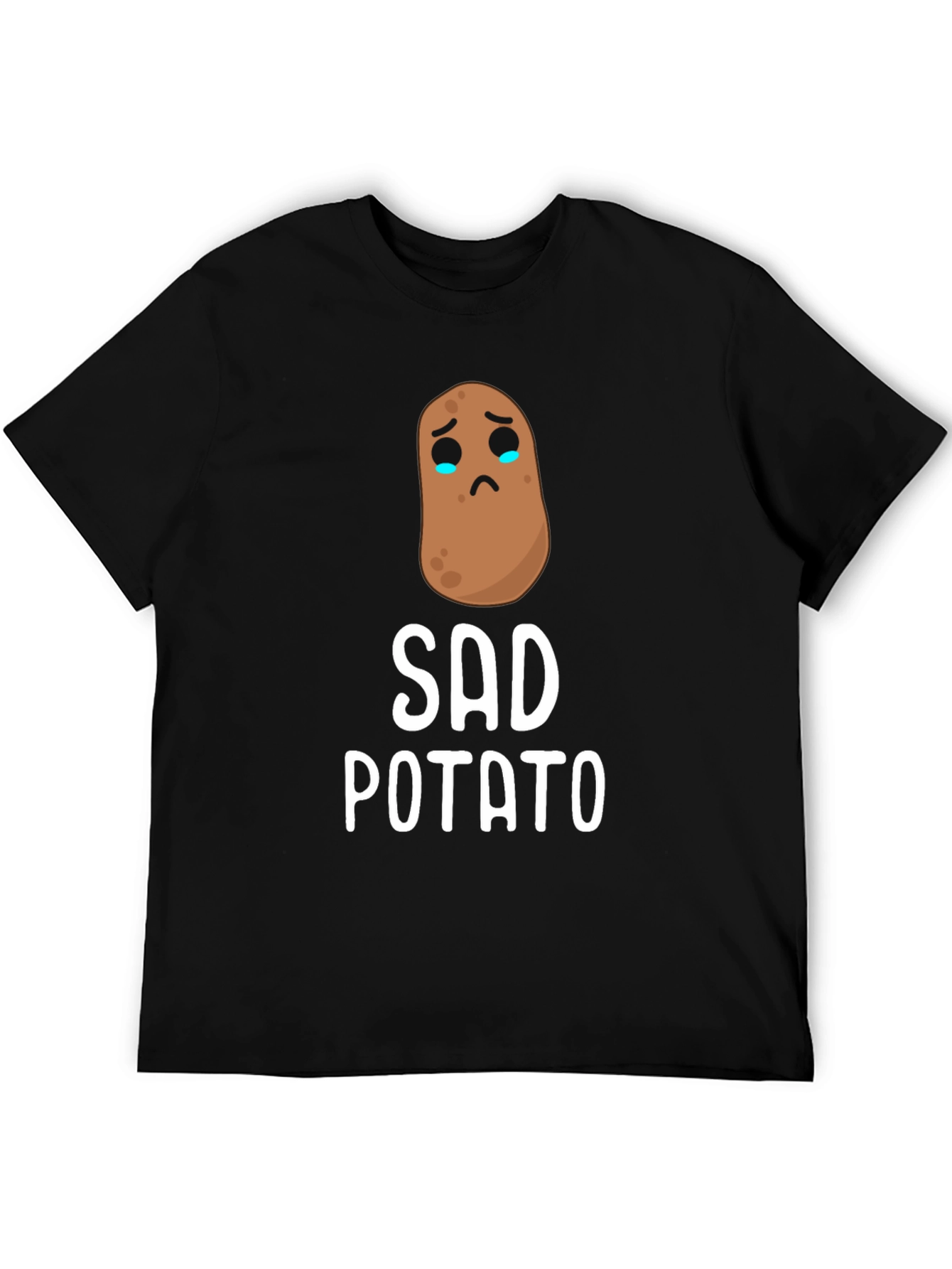 Black Sad Potato Graphic T-Shirt - Unisex Cotton Tee view 5