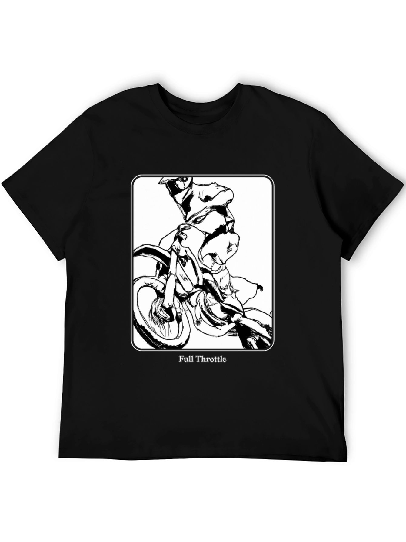 Black Full Throttle Graphic Tee - Black view 5