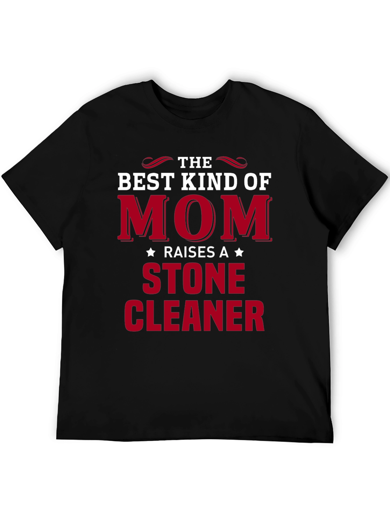 Black Best Kind of Mom Stone Cleaner T-Shirt view 5