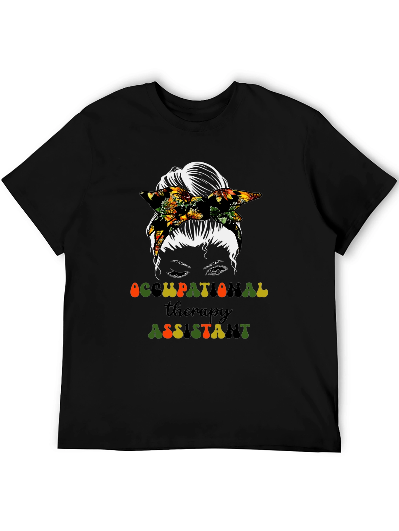 Black Occupational Therapy Assistant T-Shirt view 5