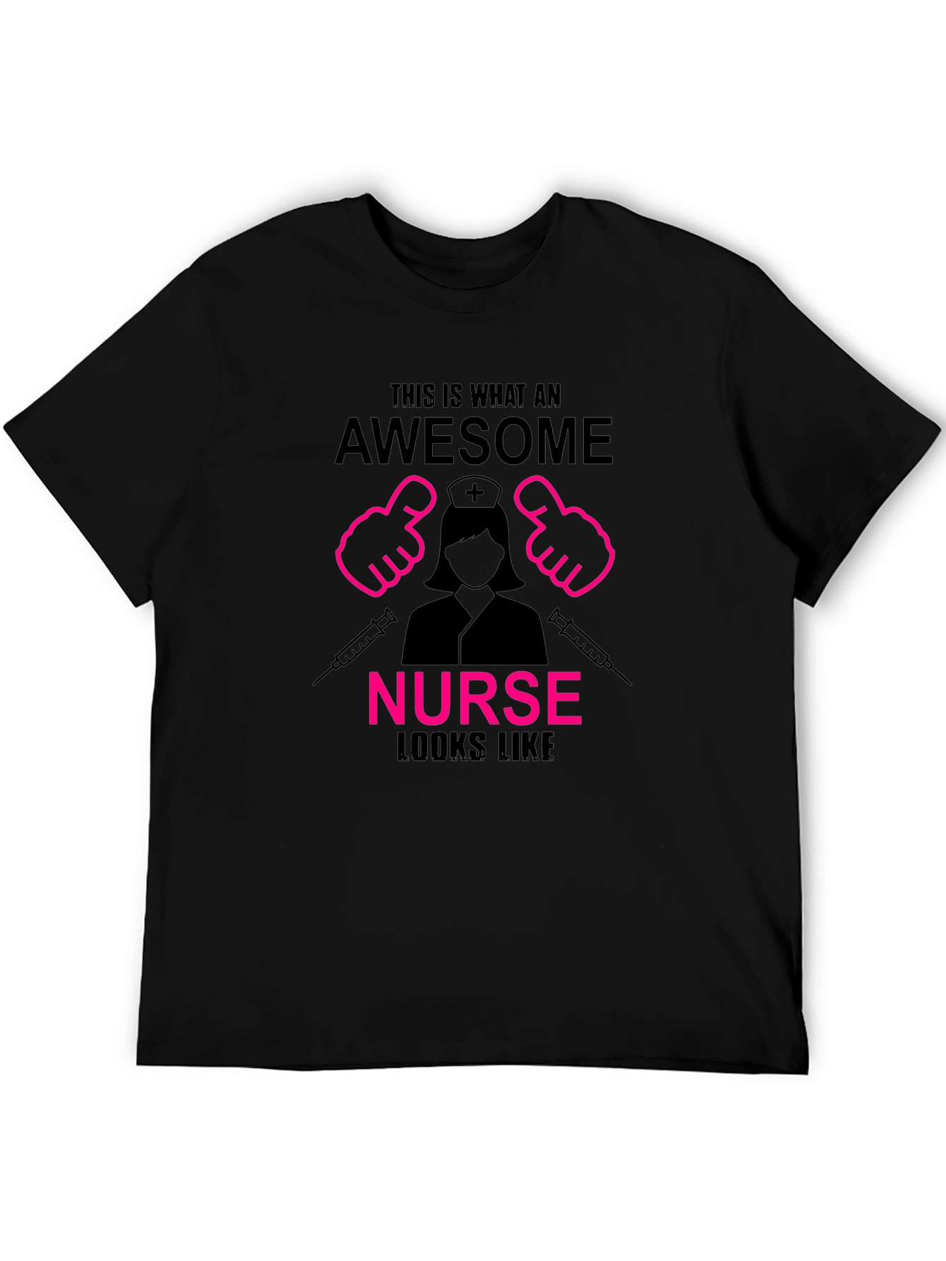 Black Awesome Nurse T-Shirt - Perfect Gift for Nurses view 5