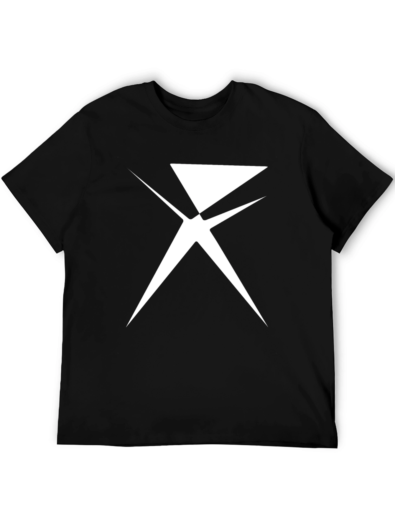 Black Abstract Graphic Black T-Shirt view 5