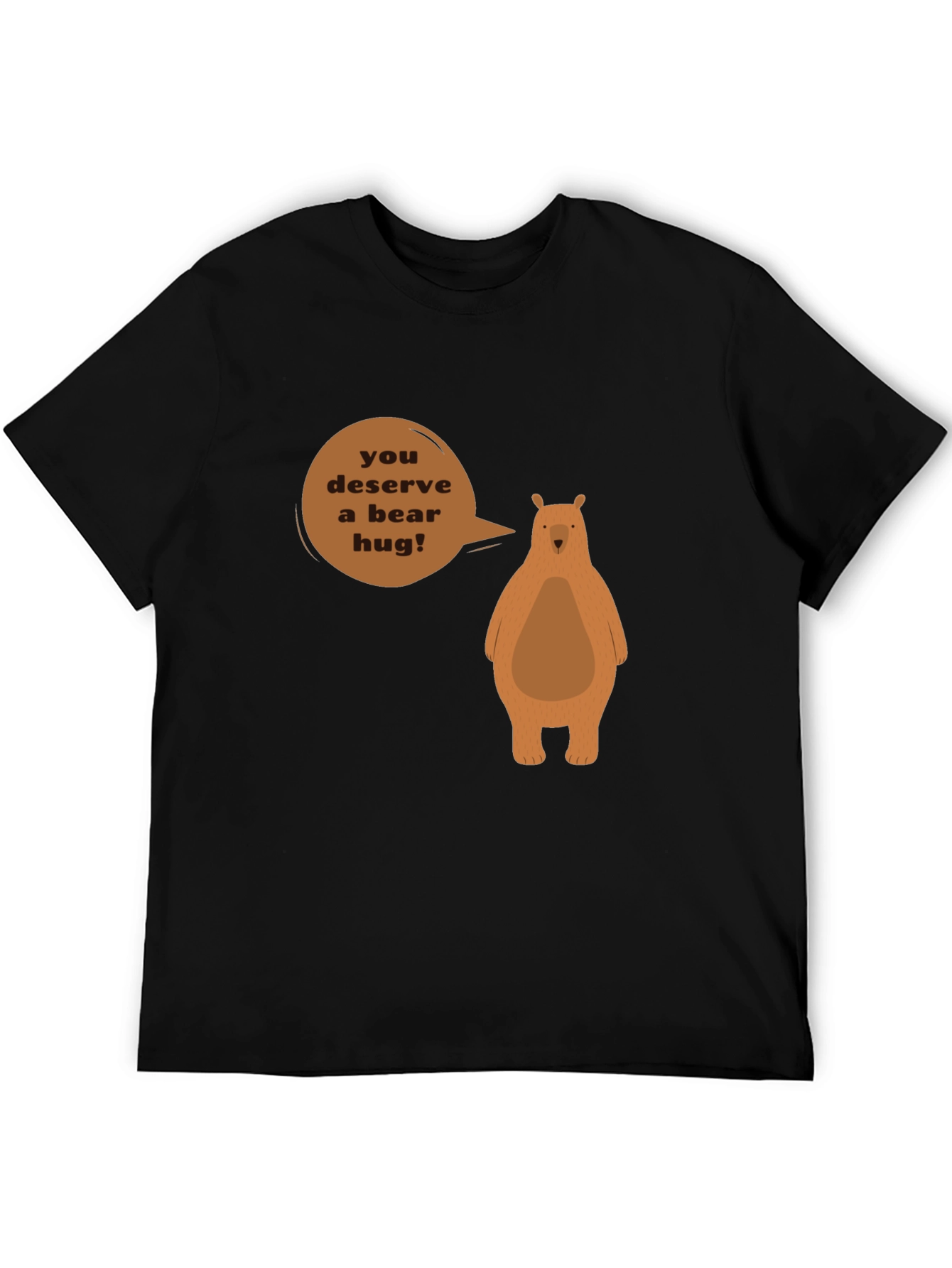 Black Bear Hug Graphic T-Shirt - You Deserve a Bear Hug! view 5