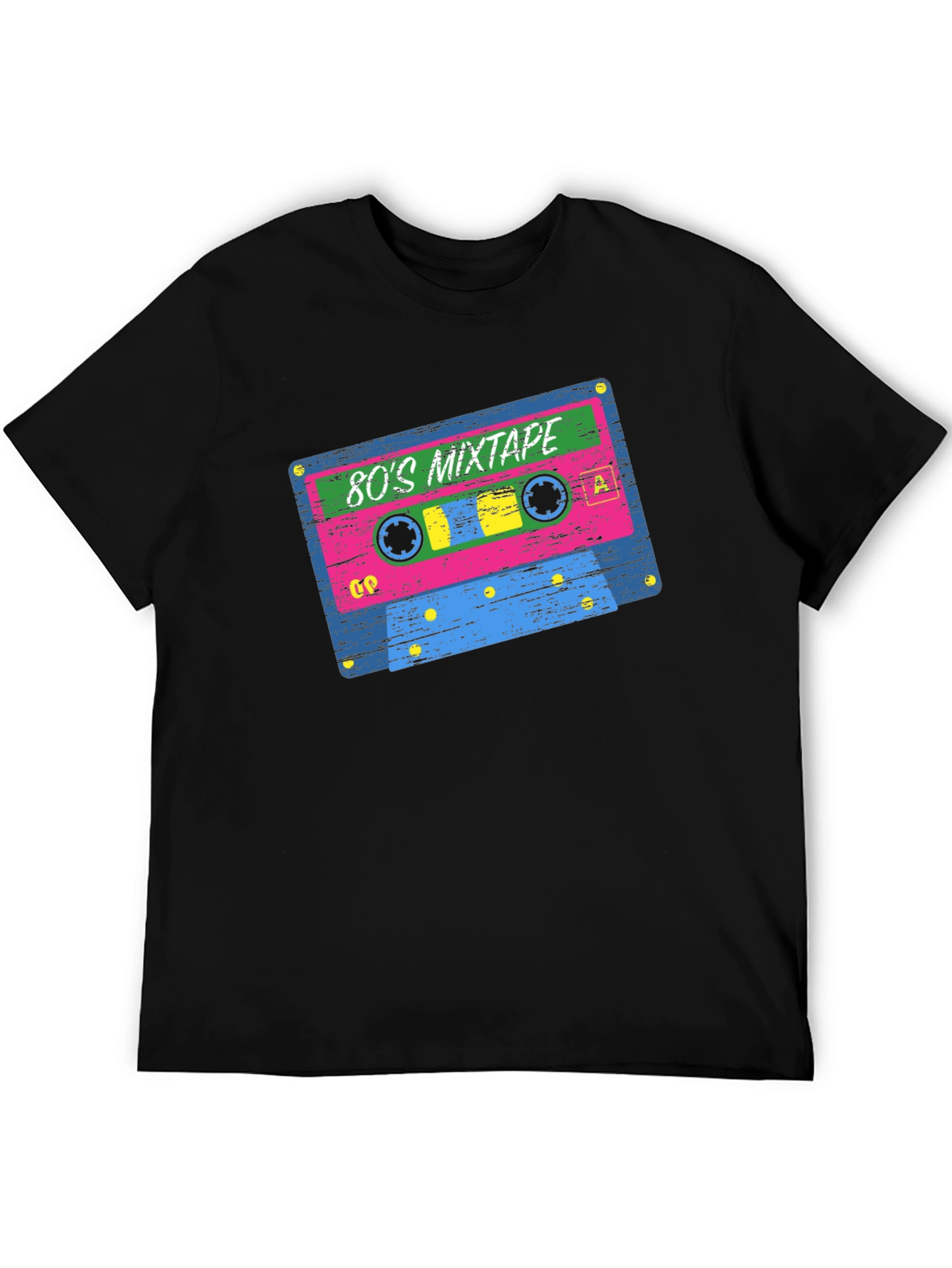 Black 80's Mixtape Retro Graphic T-Shirt view 5