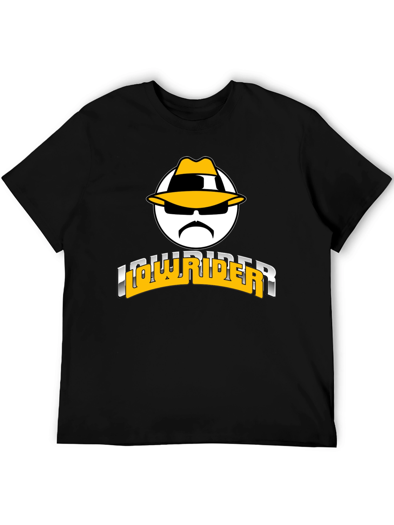 Black Lowrider T-Shirt - Black Tee with Graphic Design view 5