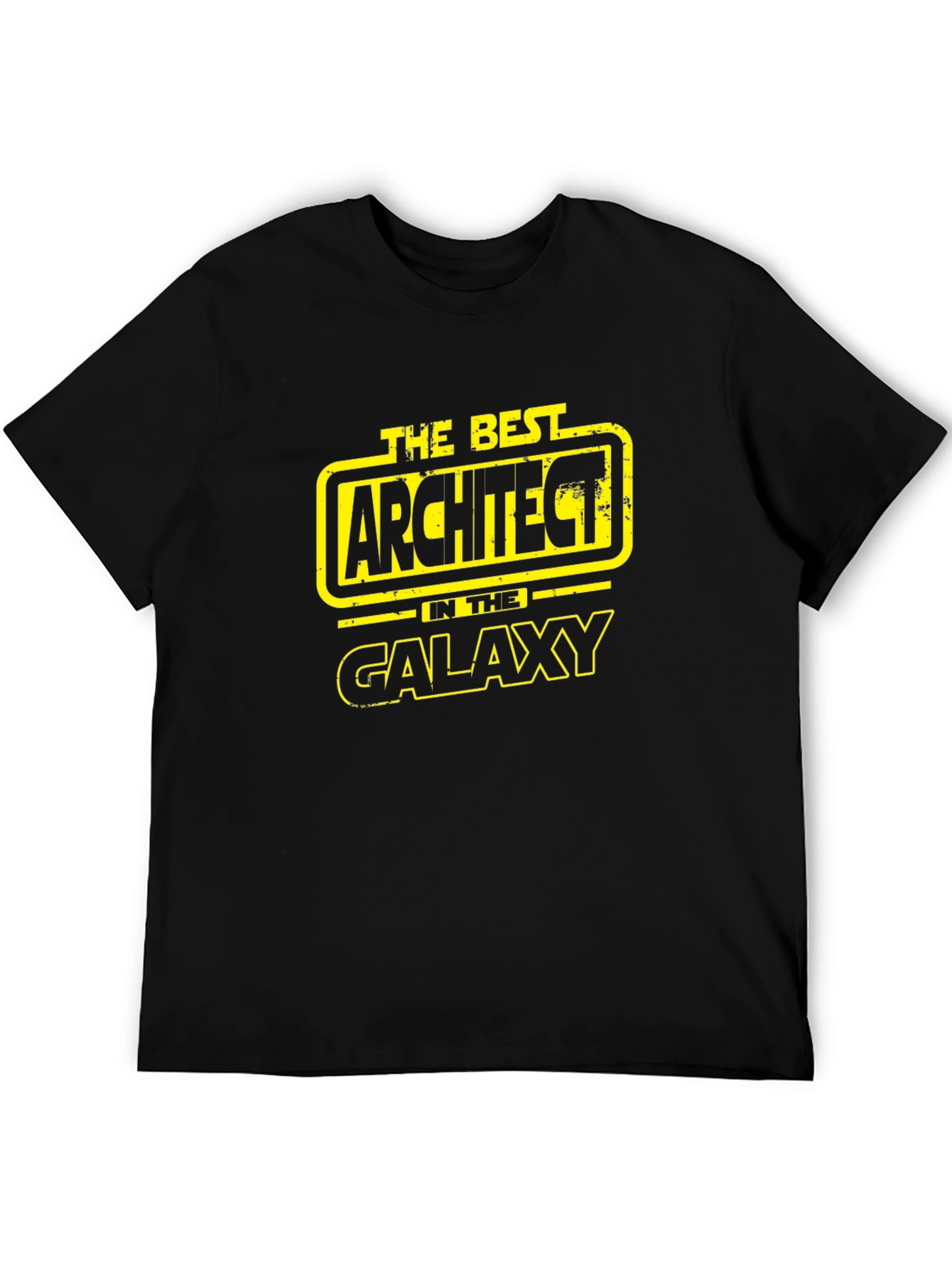 Black The Best Architect in the Galaxy Black T-Shirt view 5