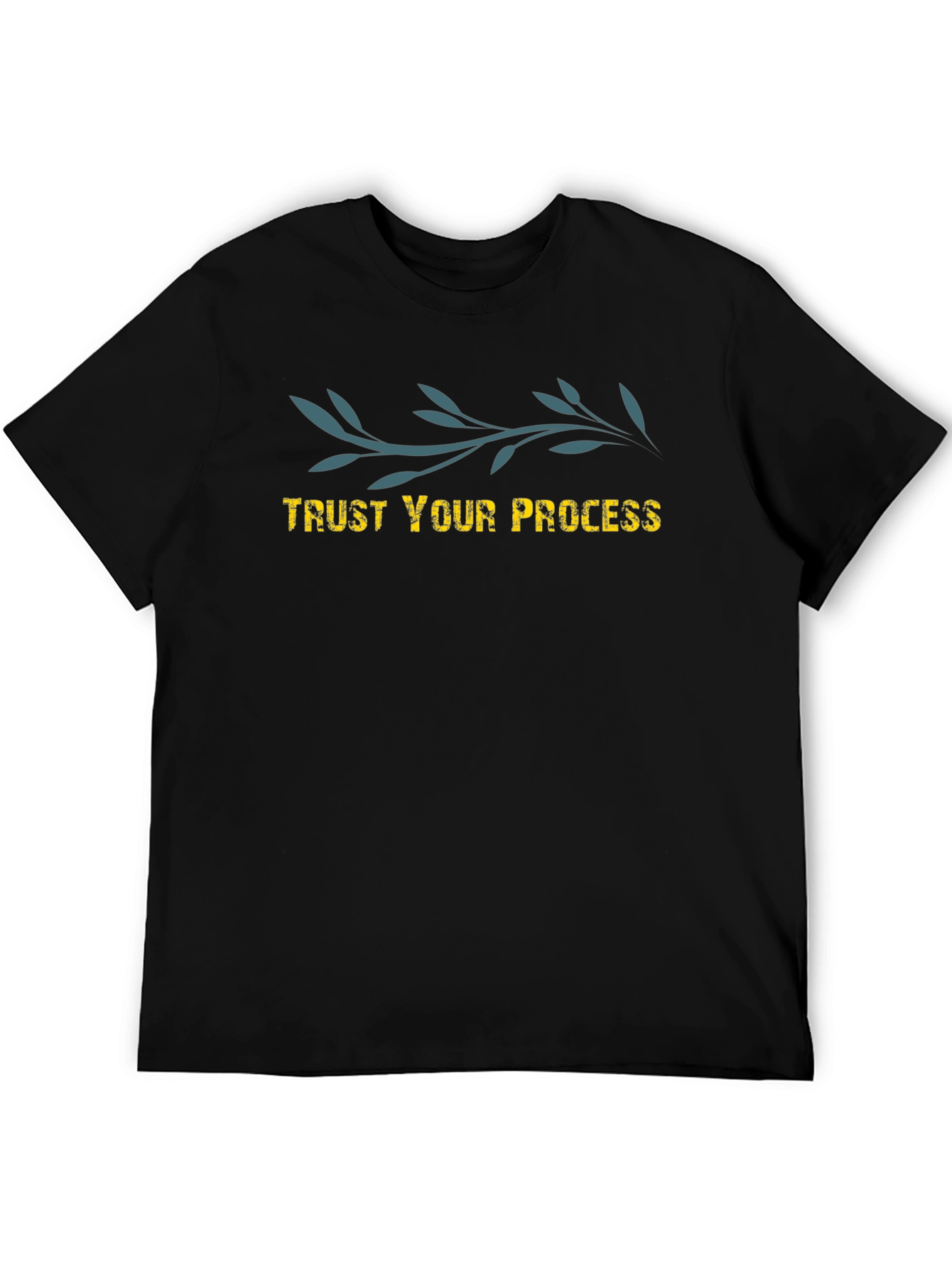 Black Trust Your Process Graphic Tee - Soft Cotton Black T-Shirt view 5