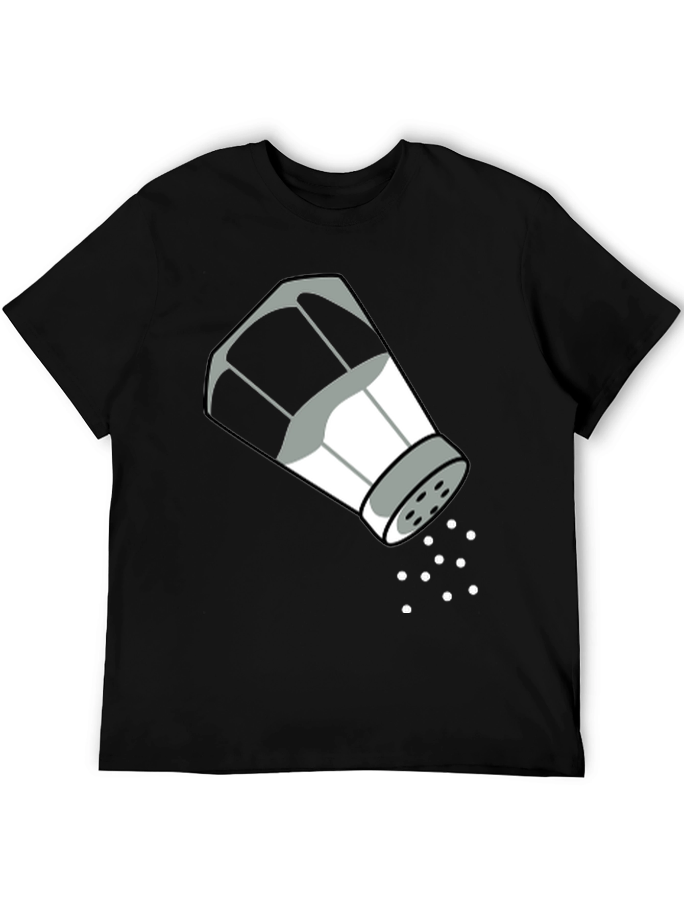 Black Salt Shaker Graphic Tee - Quirky T-Shirt Design view 5