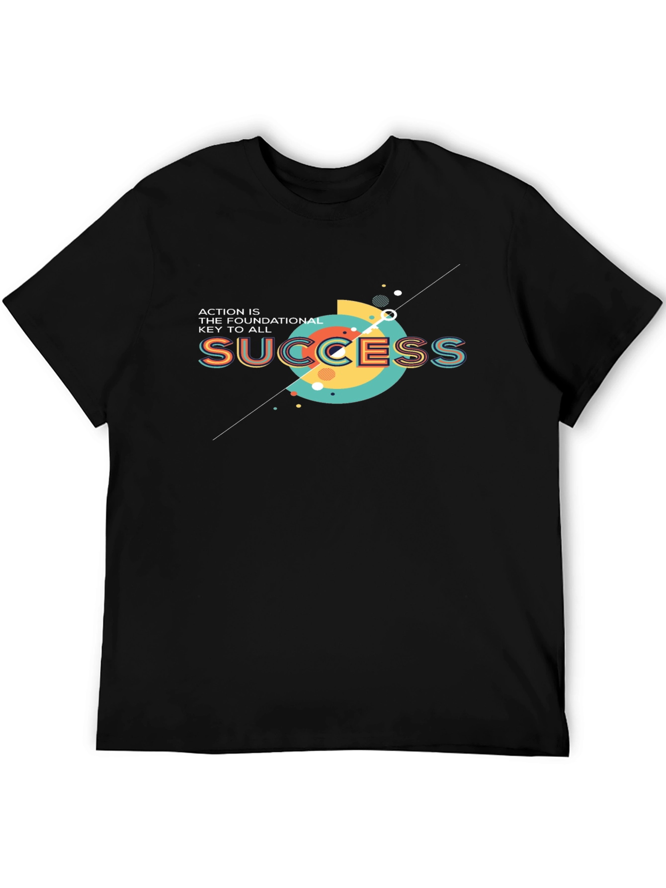 Black Success Graphic Tee - Action is Key! view 5