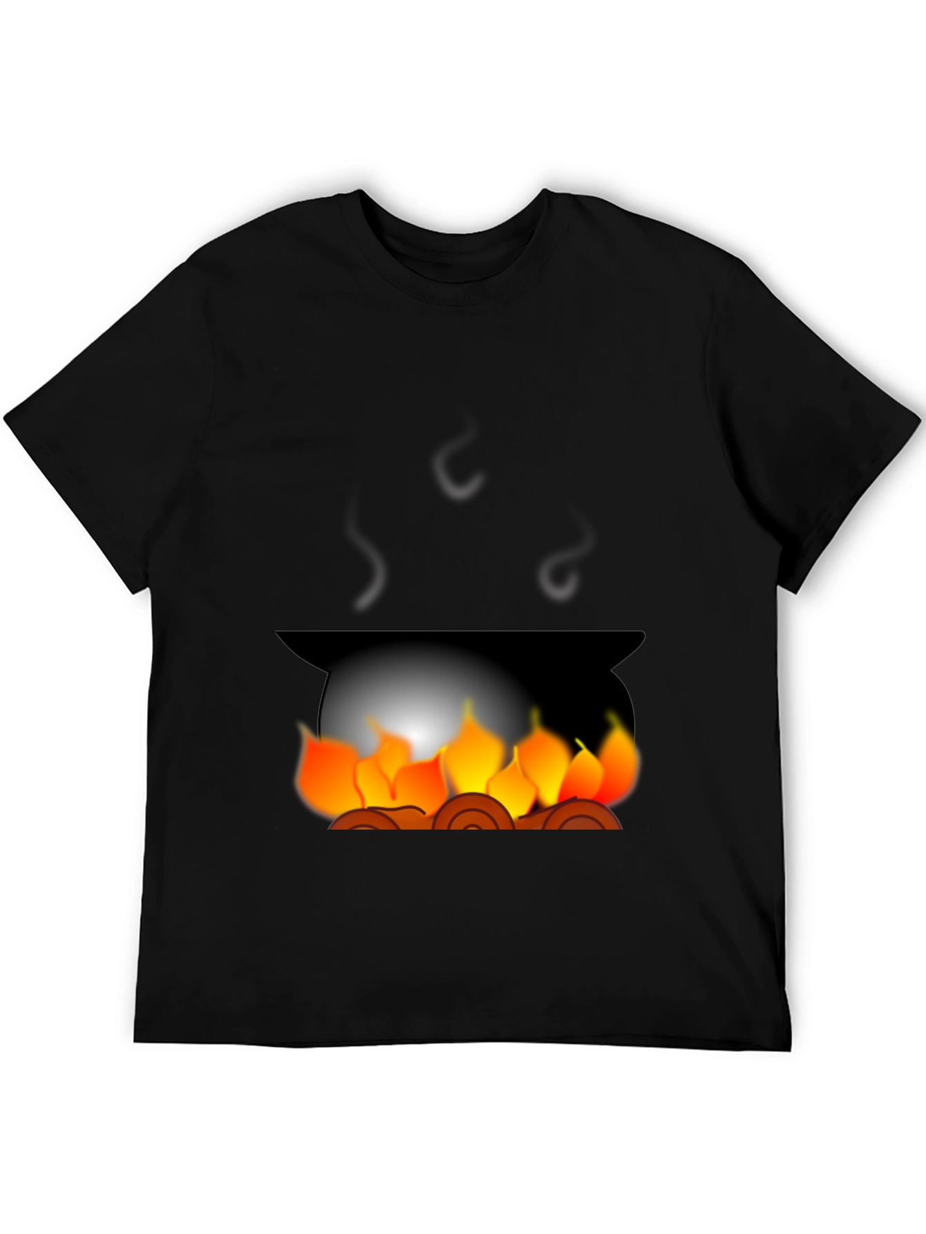 Black Campfire Graphic Tee - Cozy Black T-Shirt view 5