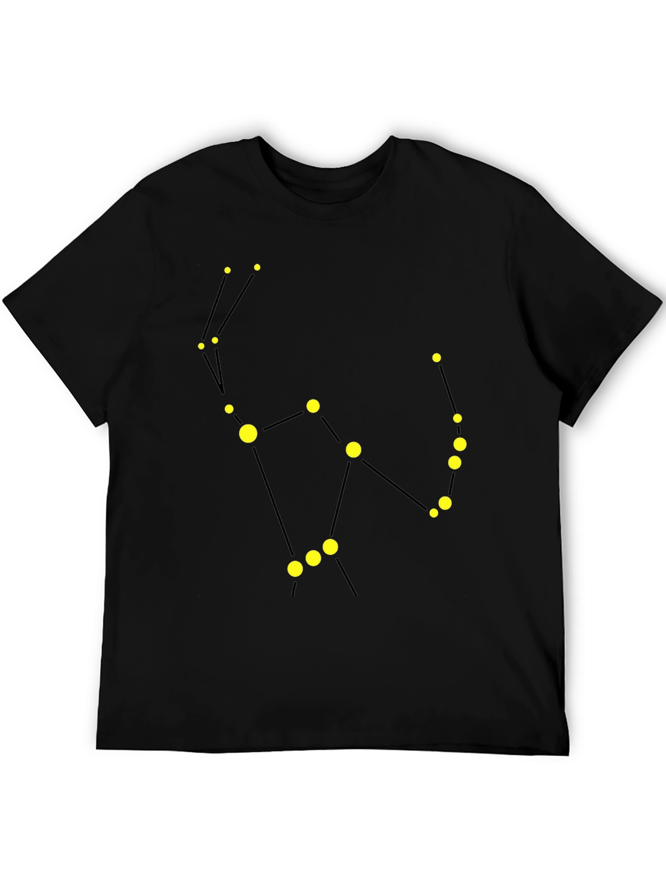 Black Constellation Graphic Tee - Black Cotton Comfort view 5