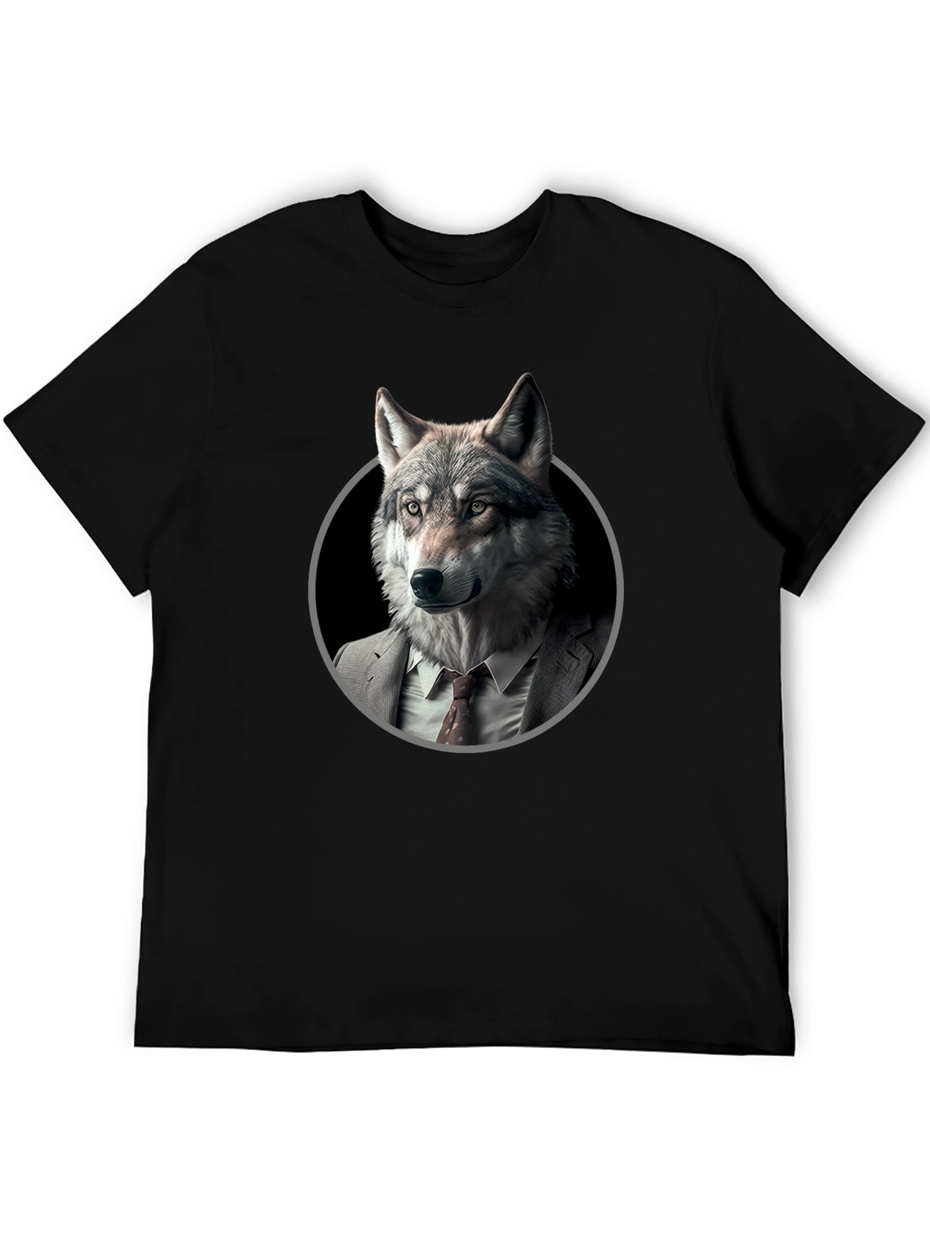 Black Wolf in Suit Graphic T-Shirt - Mens view 5