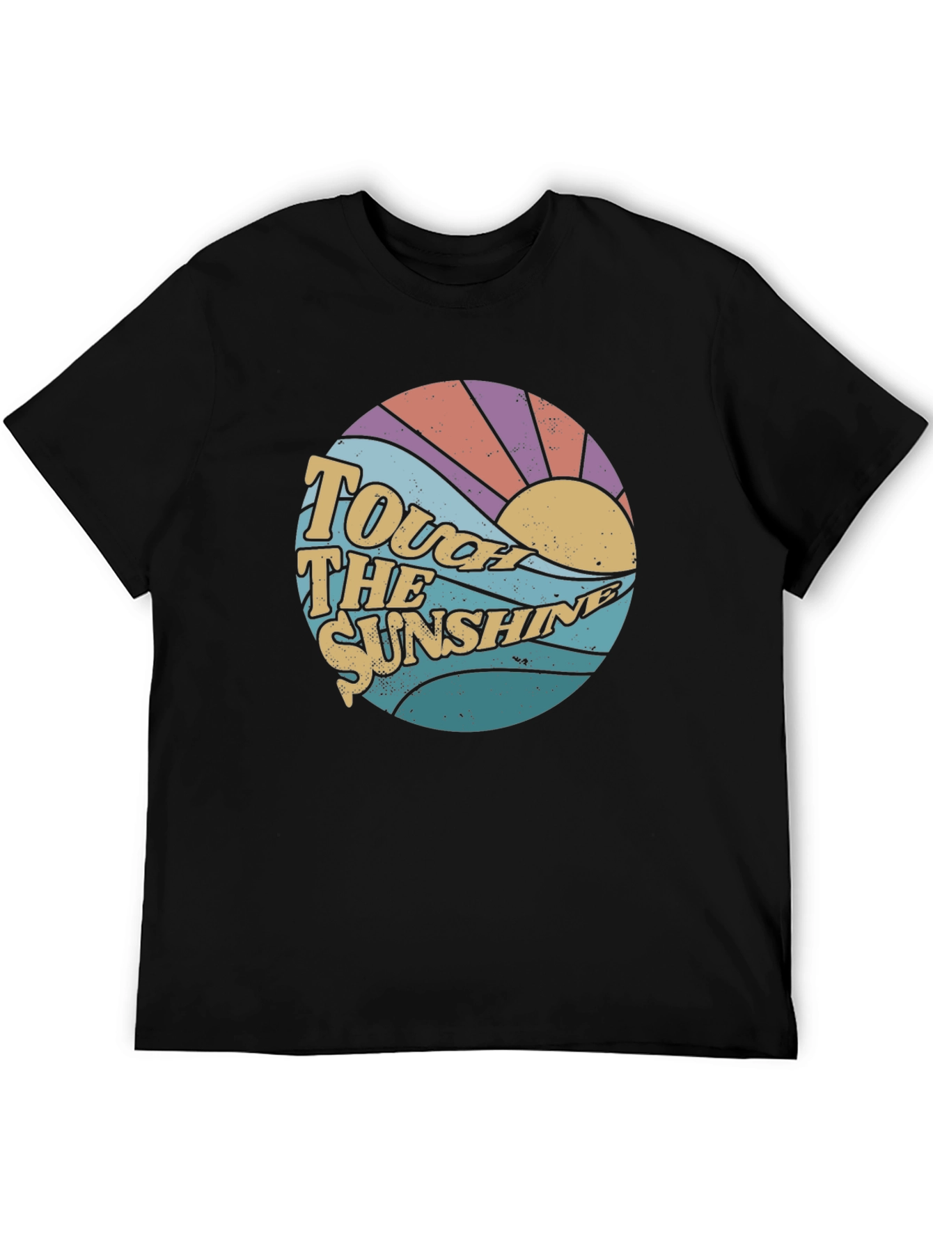 Black Touch The Sunshine Retro Graphic Tee view 5