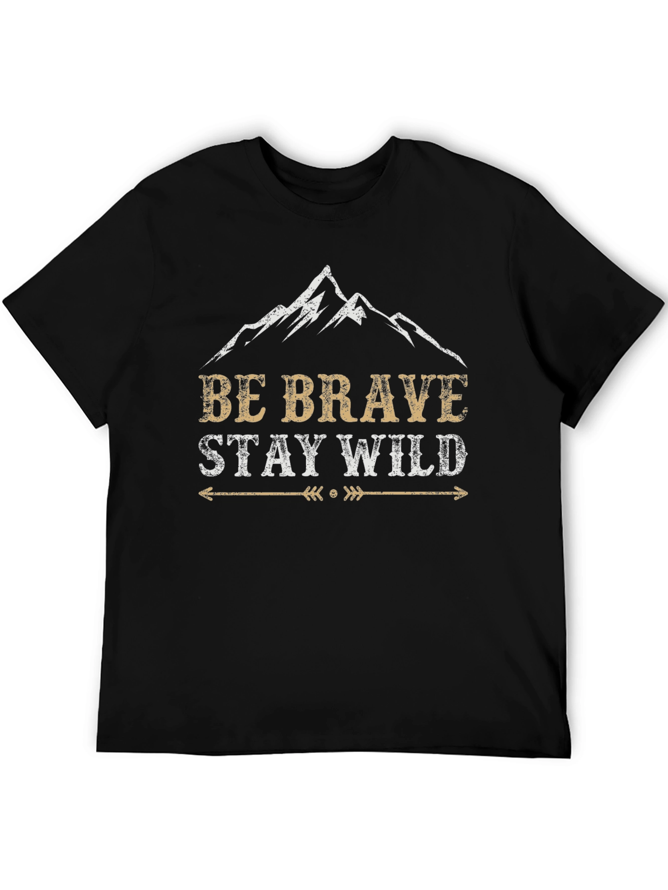 Black Be Brave Stay Wild Graphic Tee view 5