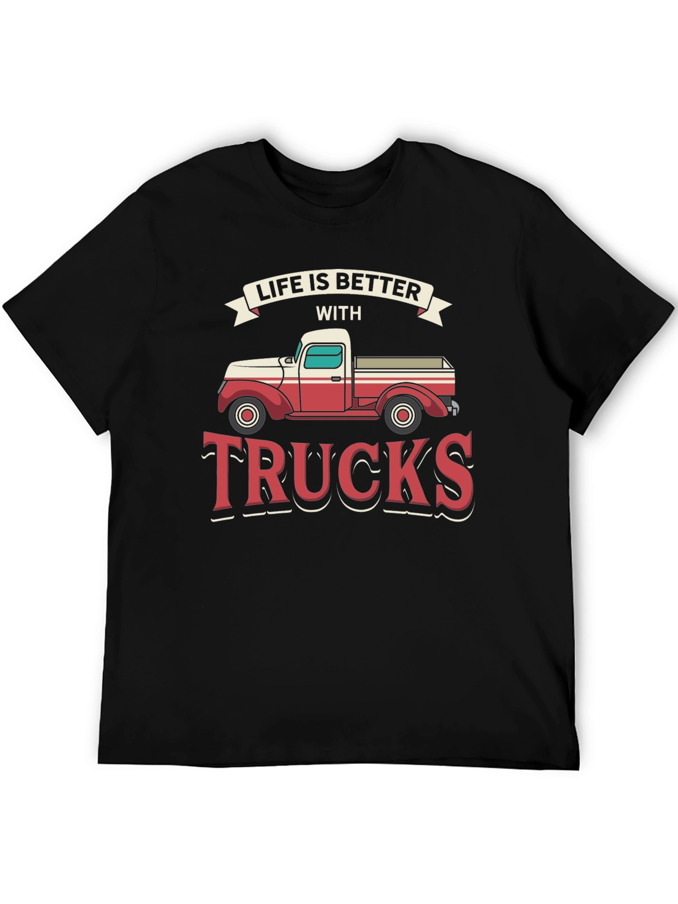 Black Life is Better with Trucks Graphic Tee view 5
