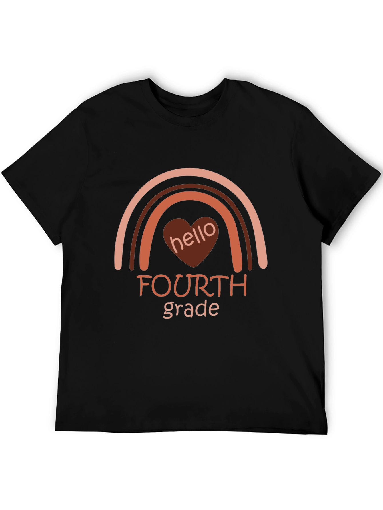 Black Fourth Grade Rainbow T-Shirt view 5