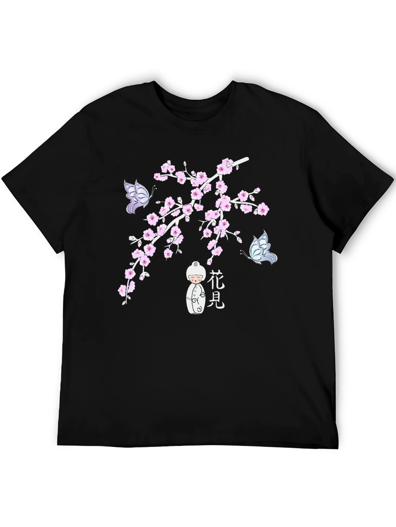 Black Floral Butterfly Graphic T-Shirt view 5