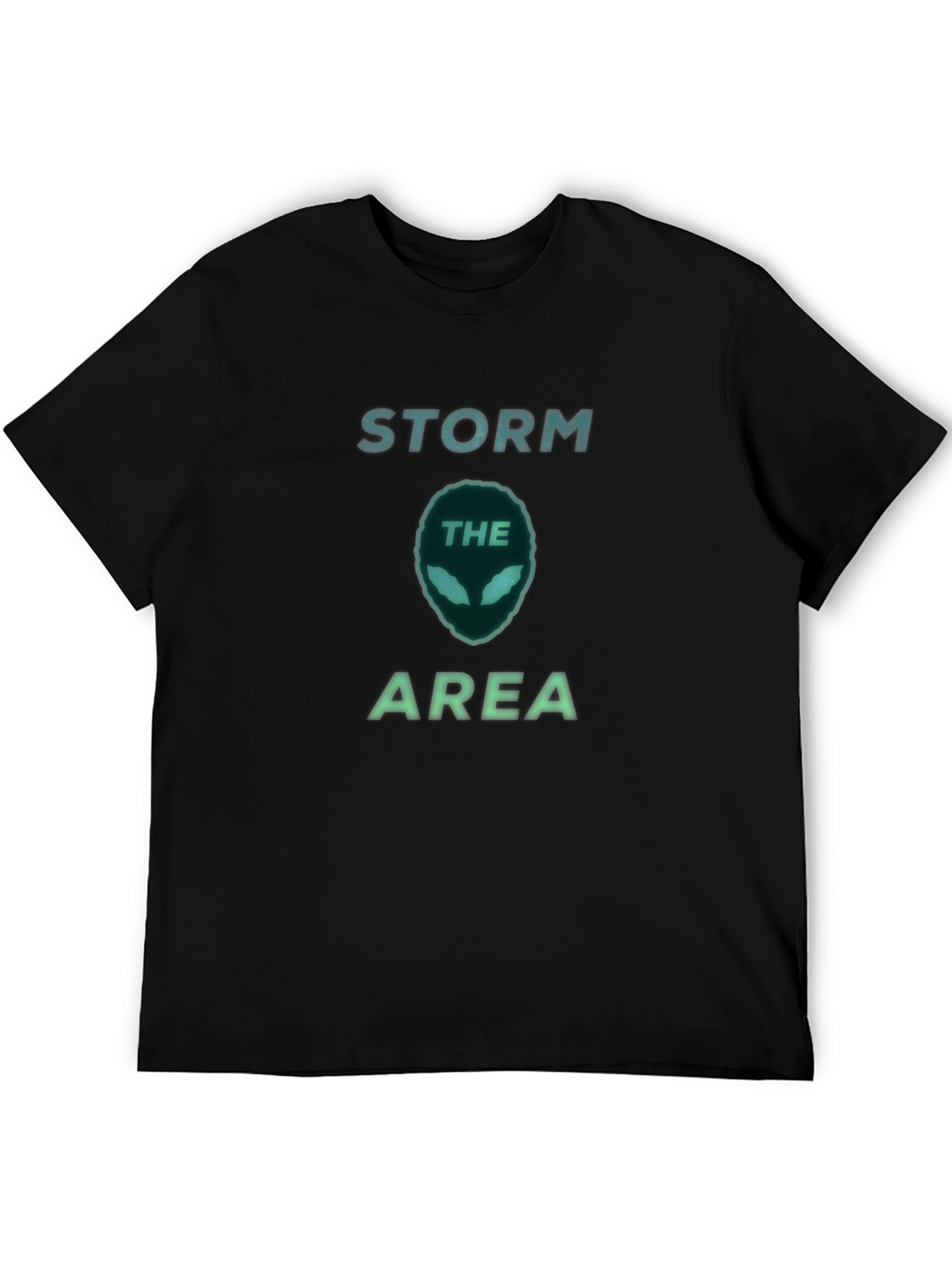Black Storm Area Alien Head Graphic Tee - Black view 5