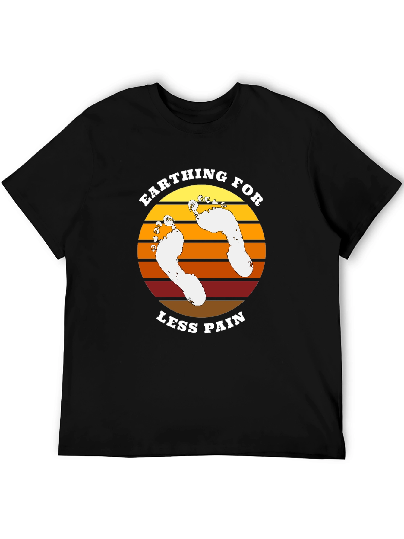 Black Earthing for Less Pain Graphic Tee view 5