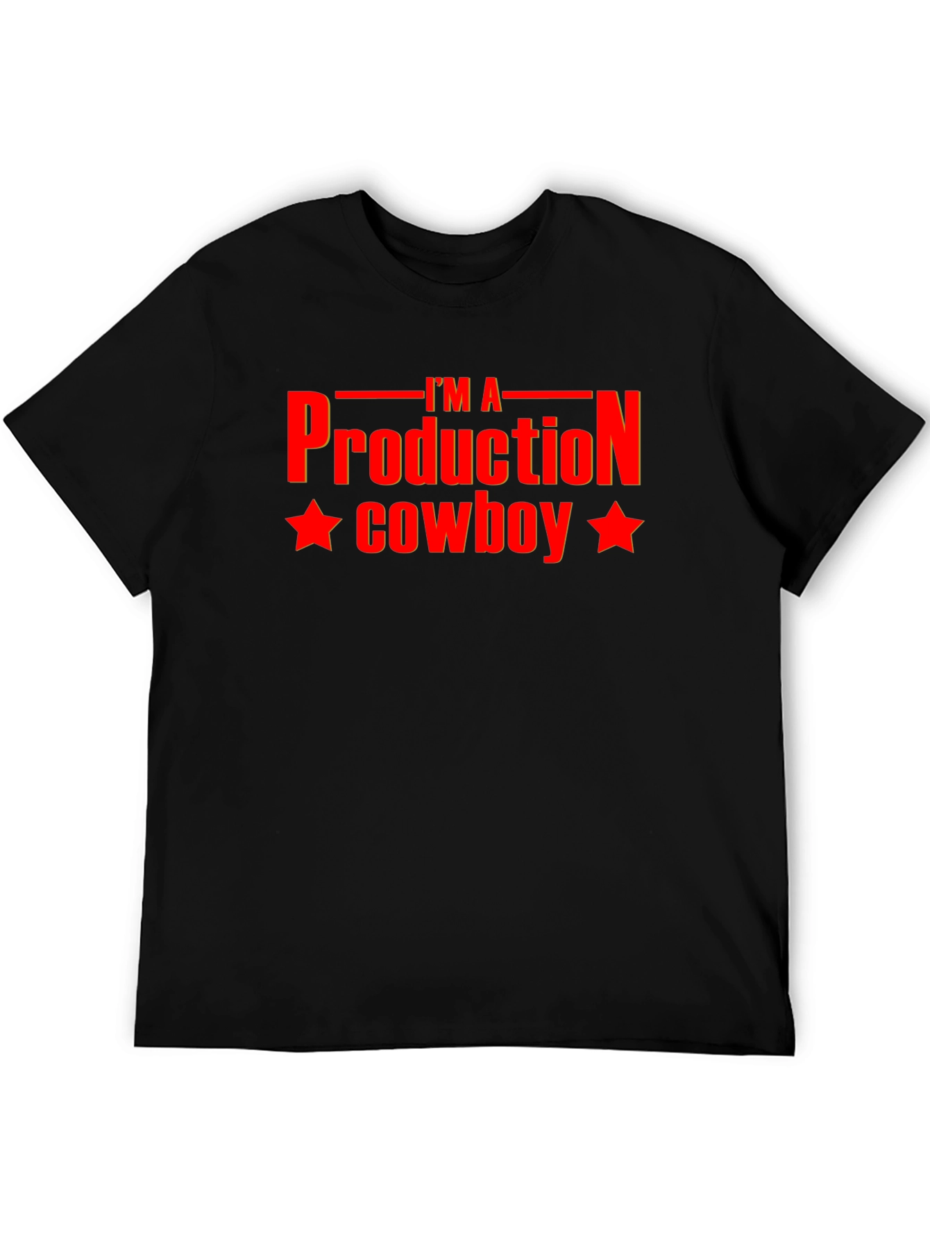 Black I'm A Production Cowboy Graphic T-Shirt view 5