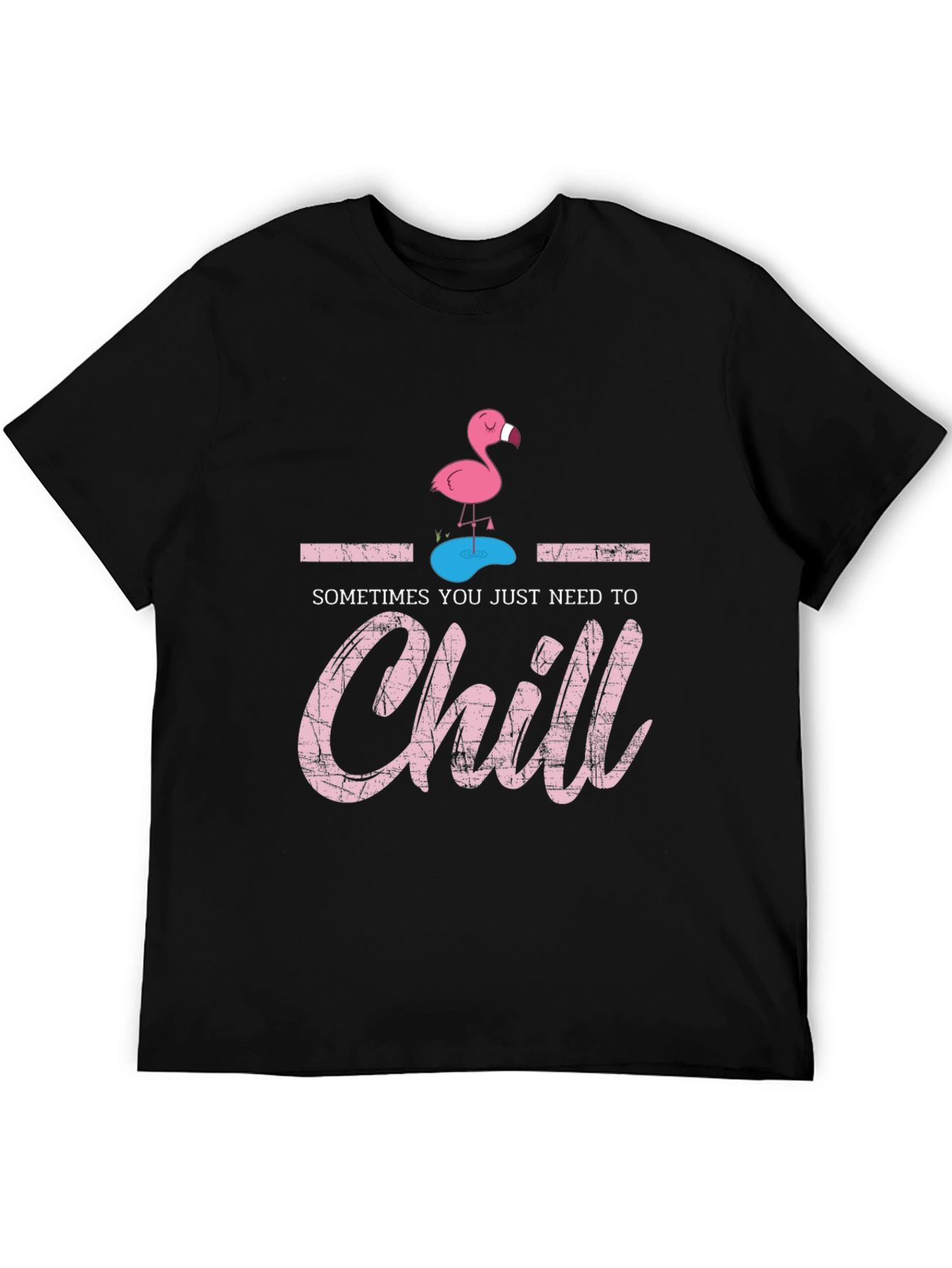 Black Chill Flamingo Graphic Tee - Black view 5