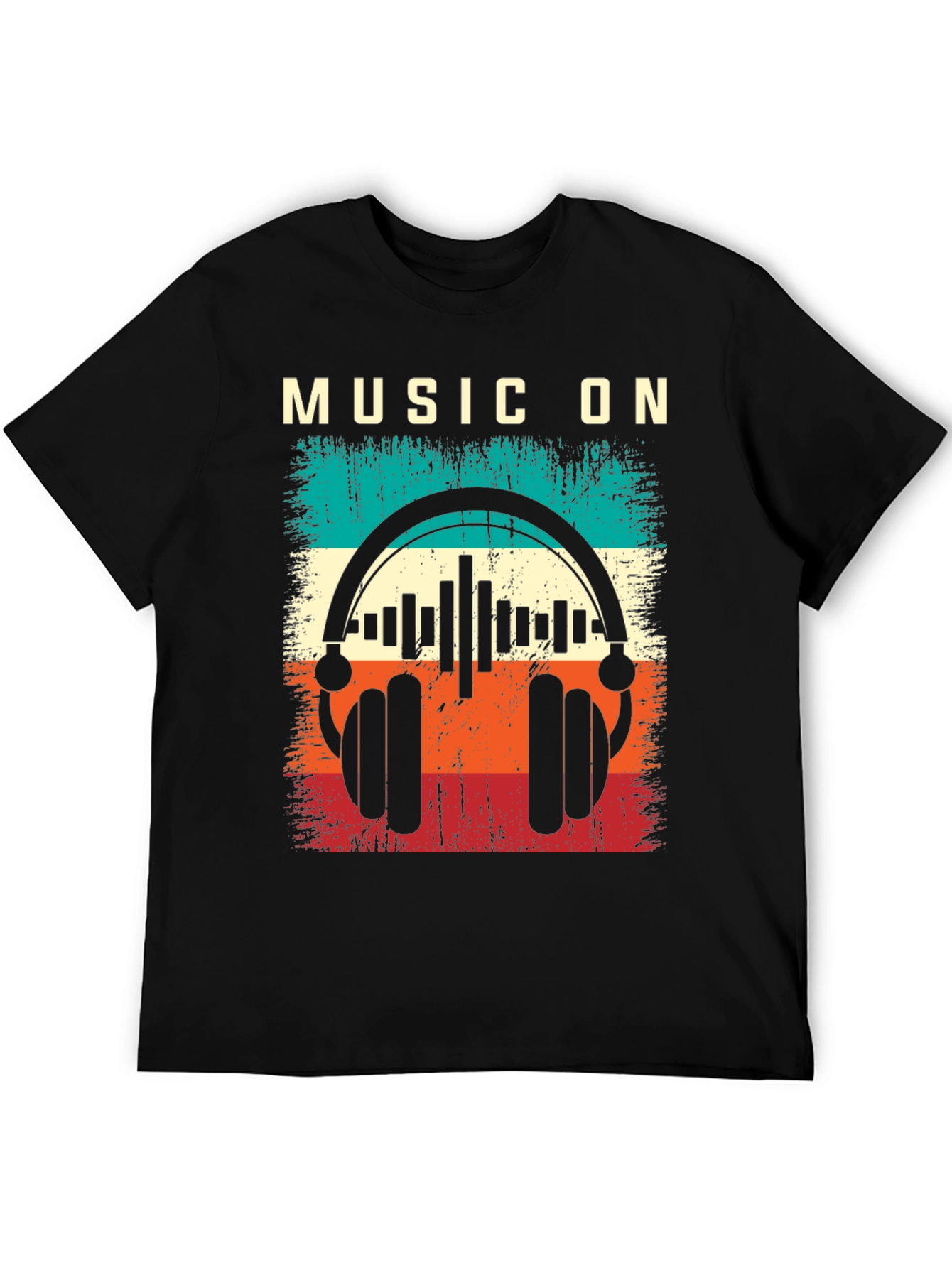 Black Music On Graphic T-Shirt Retro Style view 5