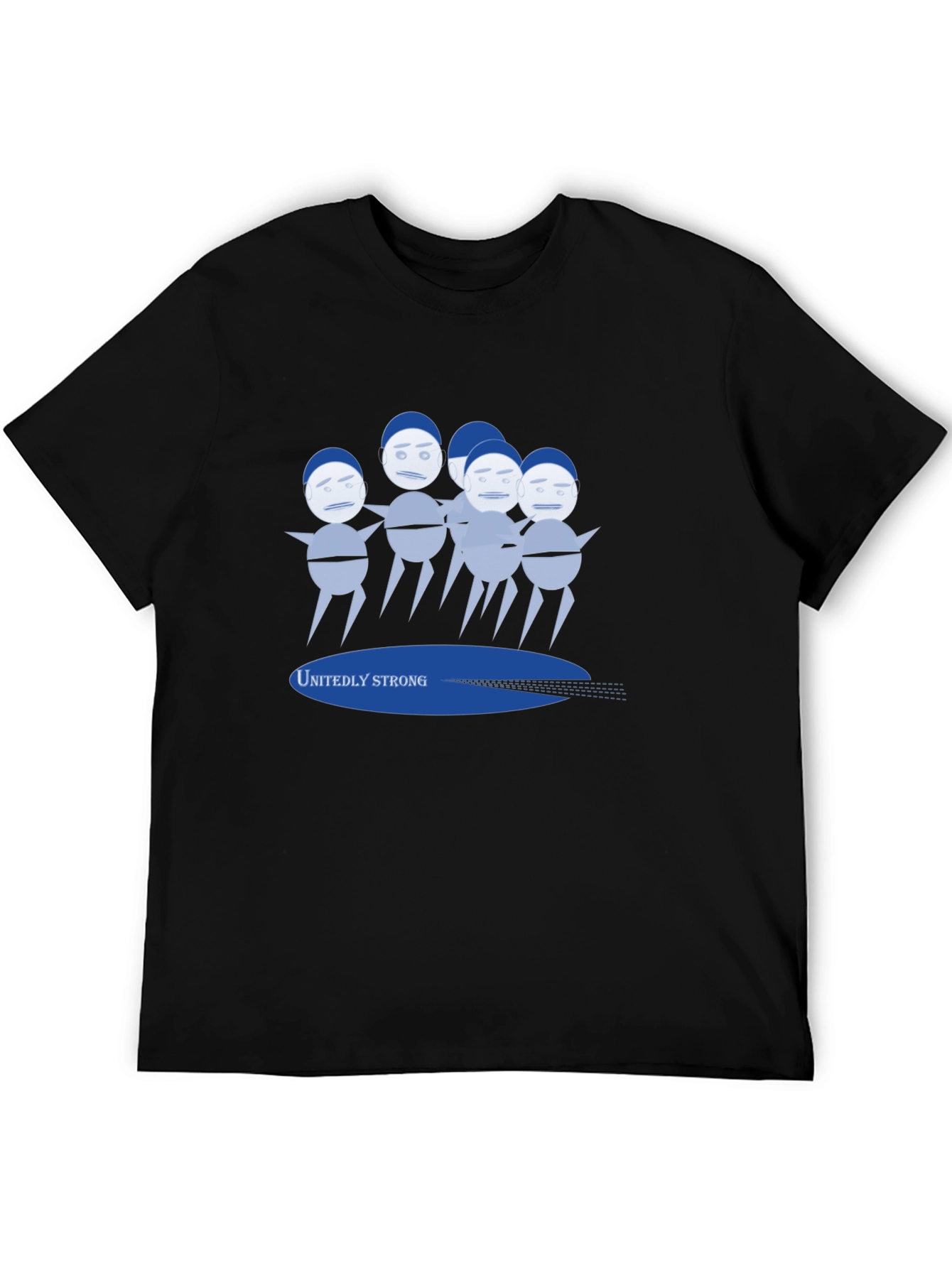 Black Unitedly Strong Graphic Tee - Men's Black T-Shirt view 5