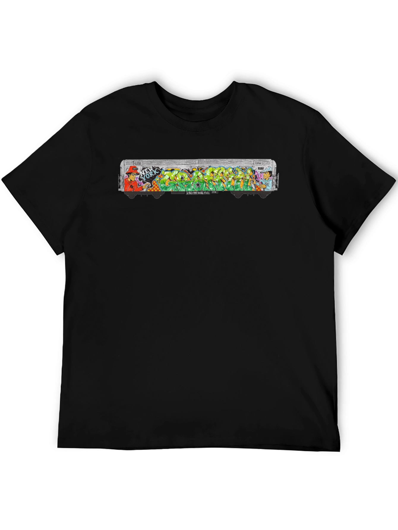 Black Graffiti Subway T-Shirt - Street Art Tee view 5