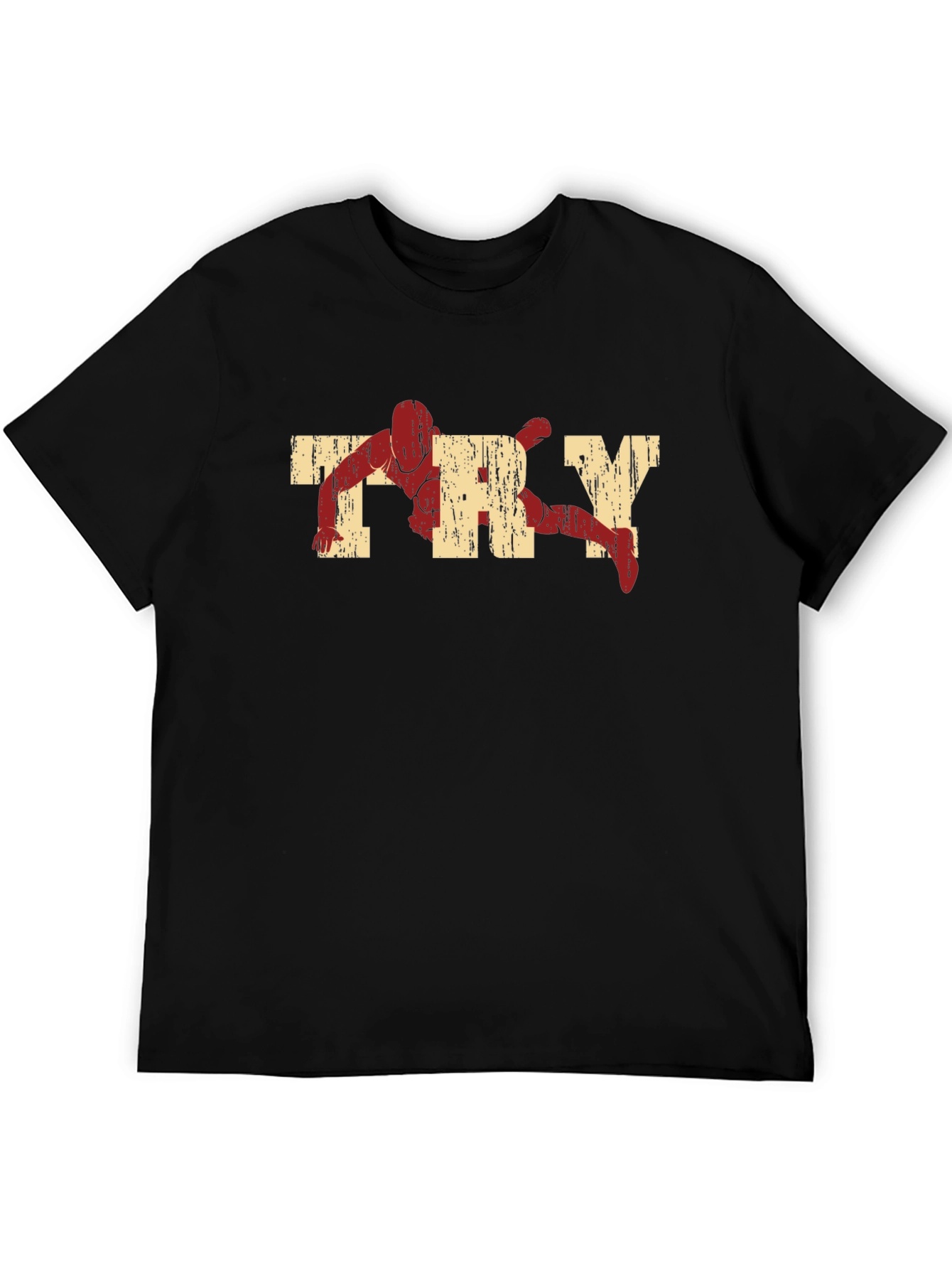 Black Vintage TRY T-Shirt view 5