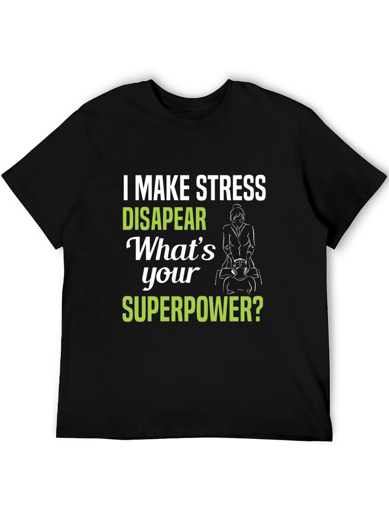 Black Stress Relief Superpower T-Shirt view 5