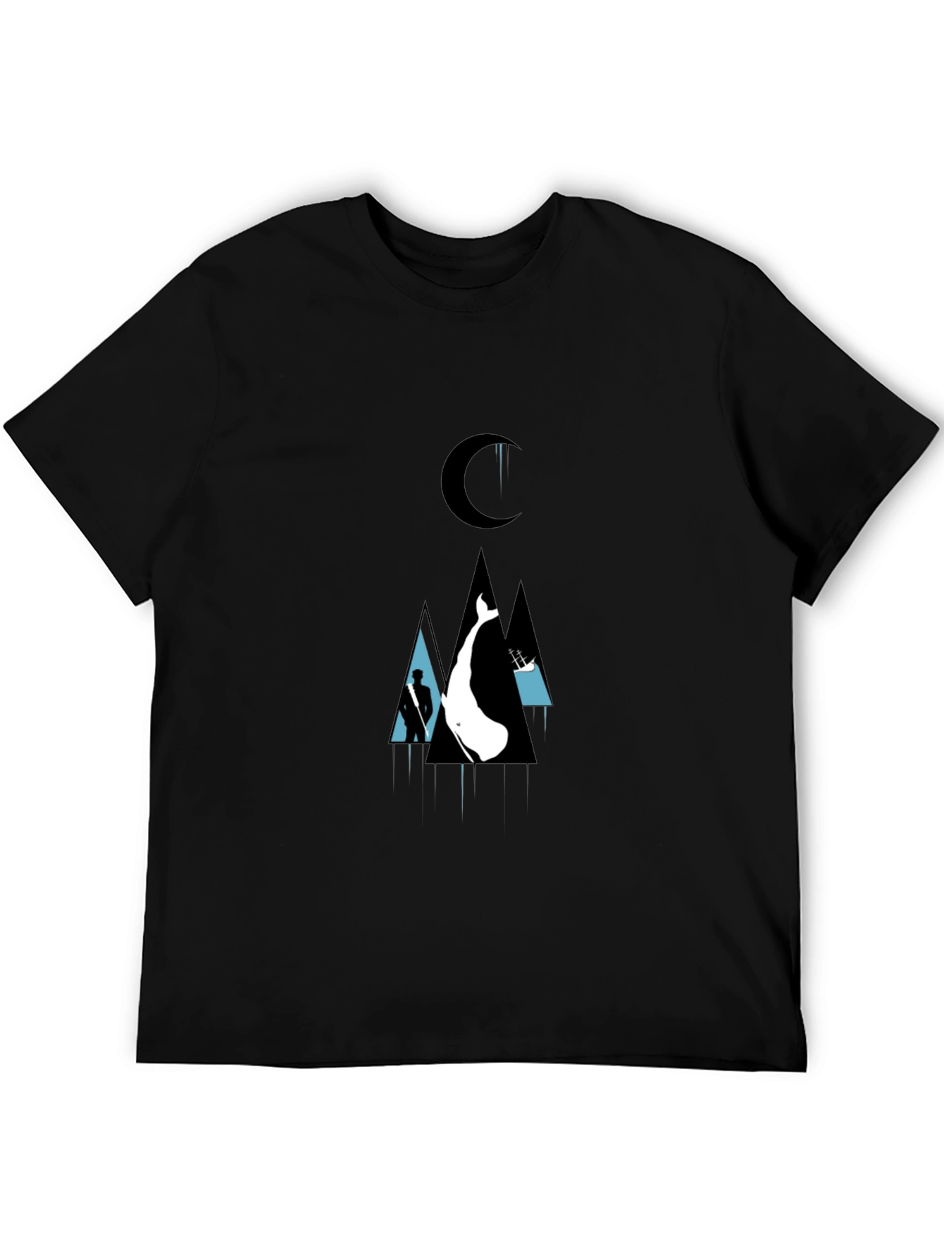 Black Whale Graphic Black T-Shirt view 5