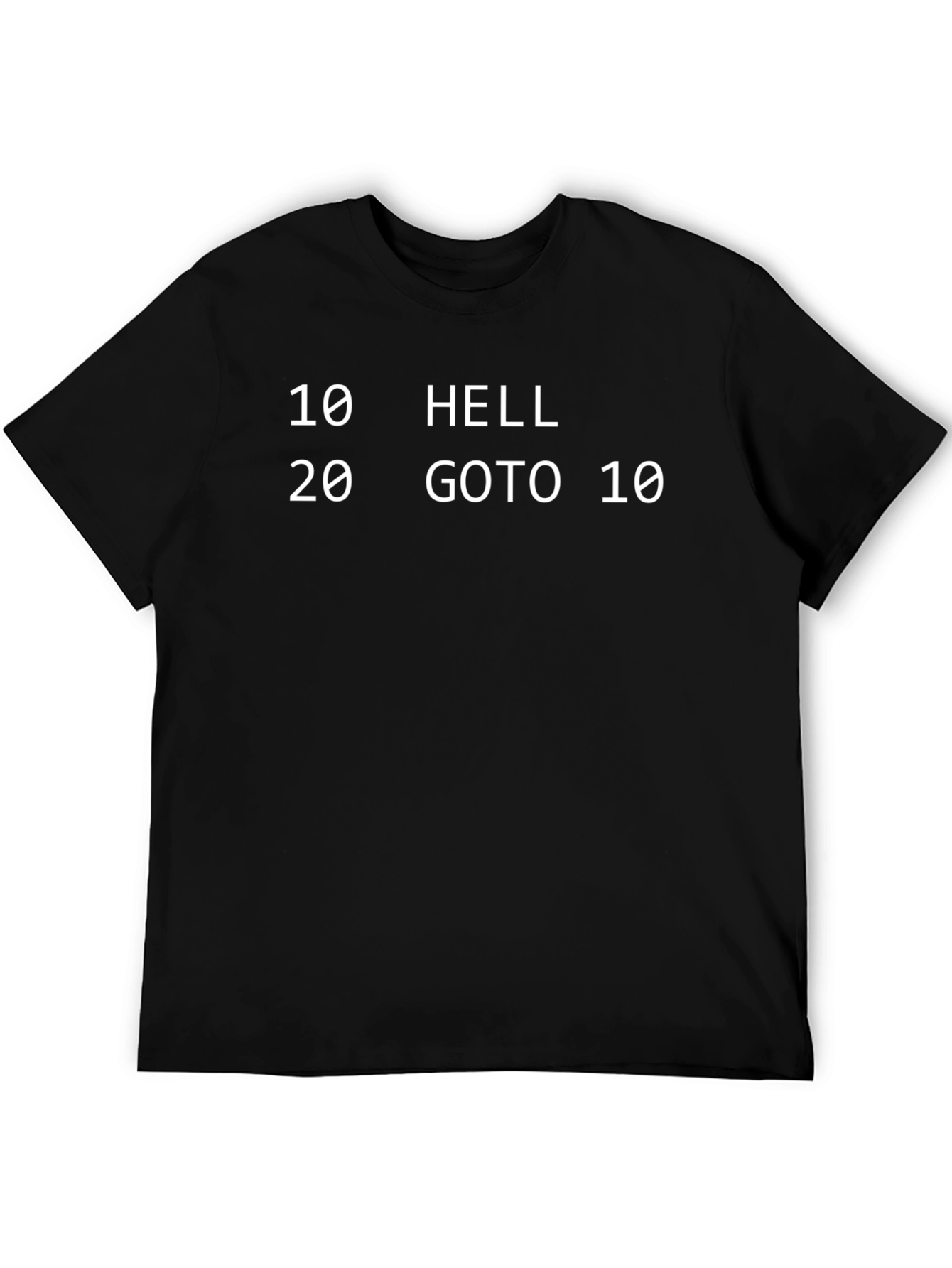 Black Funny Programmer T-Shirt - GOTO Hell Loop view 5