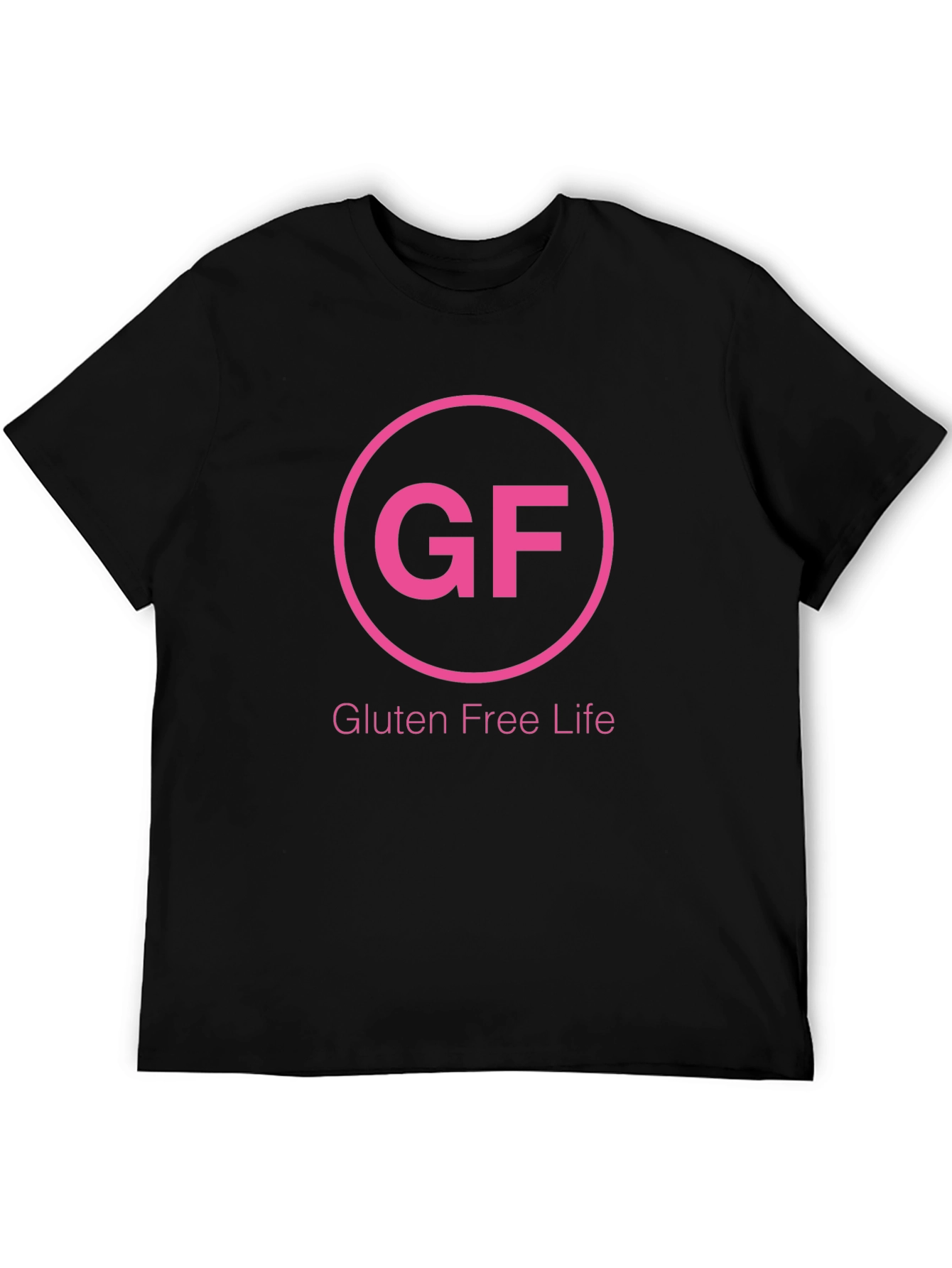 Black Gluten Free Life Graphic Tee - Black Cotton T-Shirt view 5