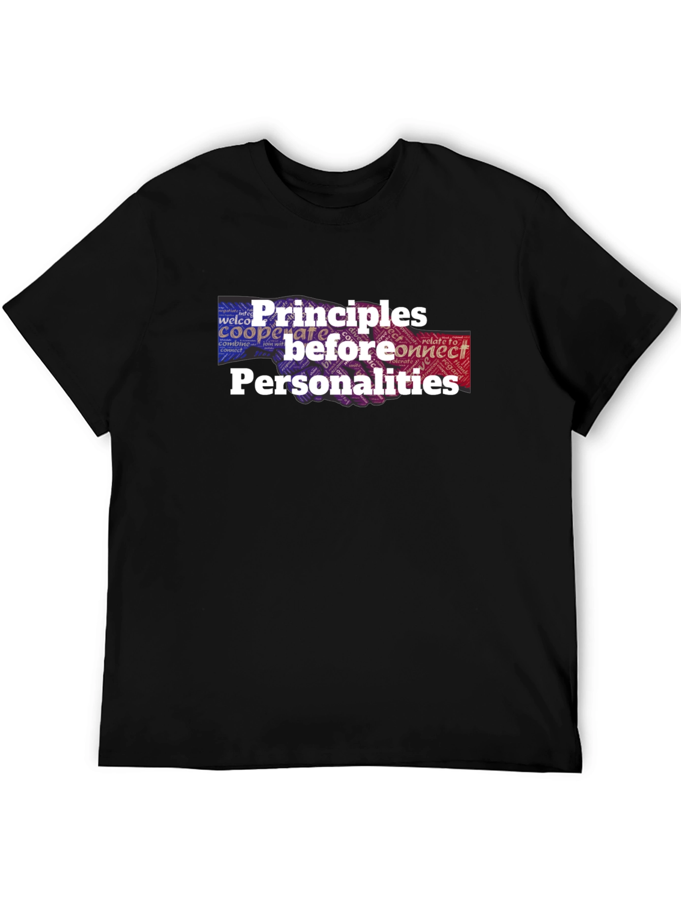 Black Principles Before Personalities Graphic T-Shirt view 5