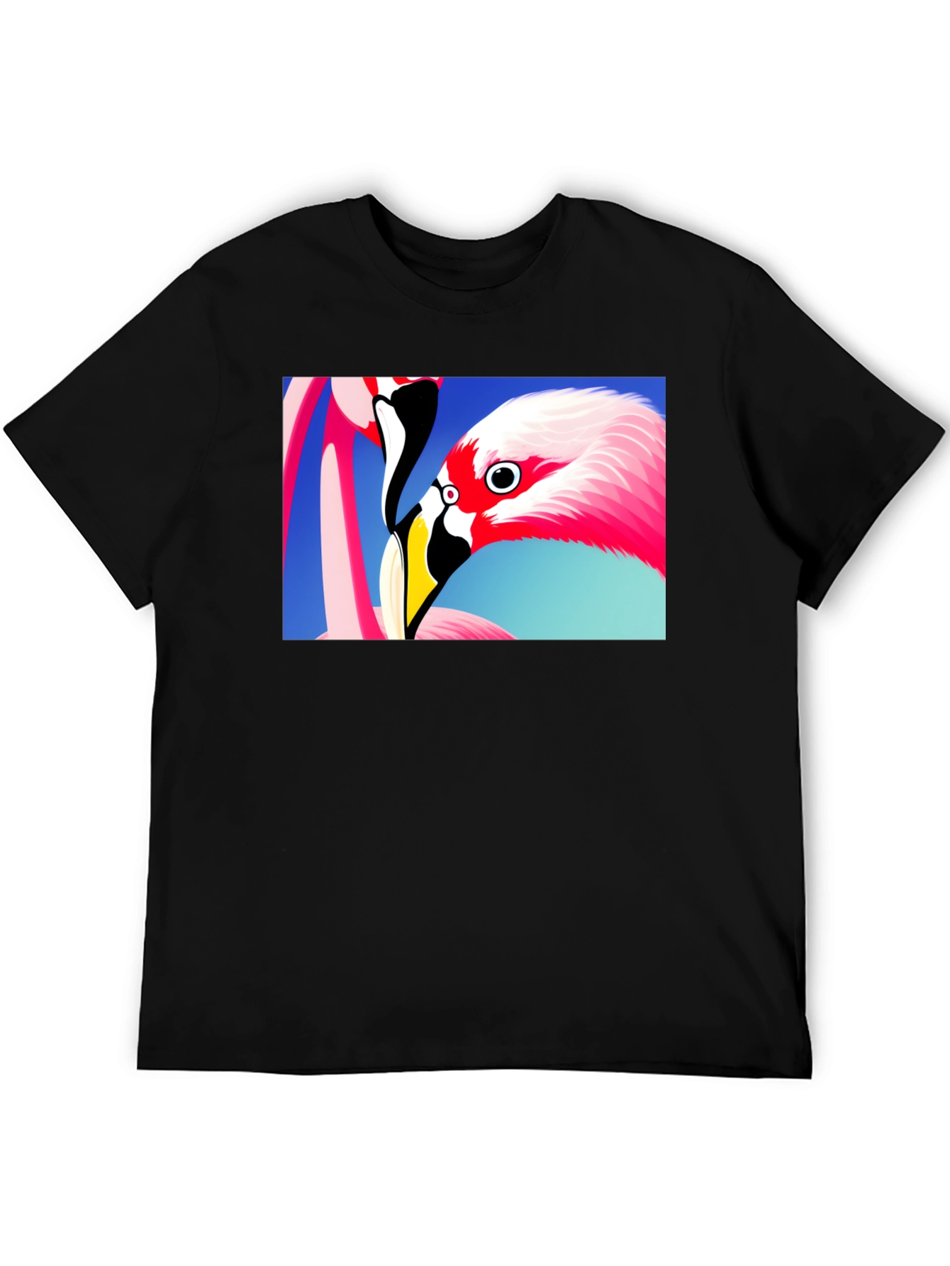 Black Flamingo Graphic Tee - Stylish Black T-Shirt view 5