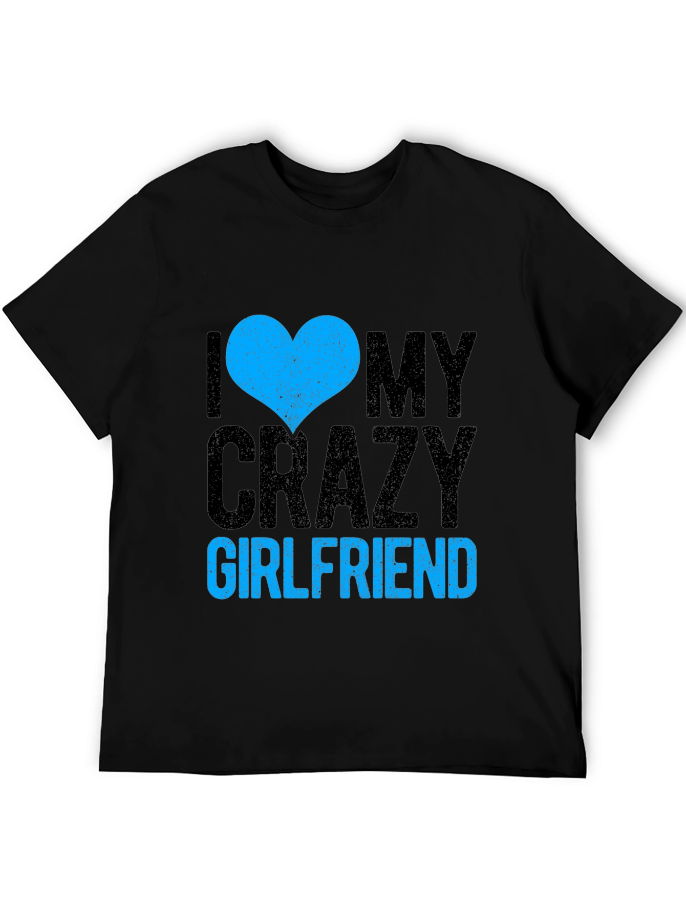 Black I Heart My Crazy Girlfriend - Novelty T-Shirt view 5