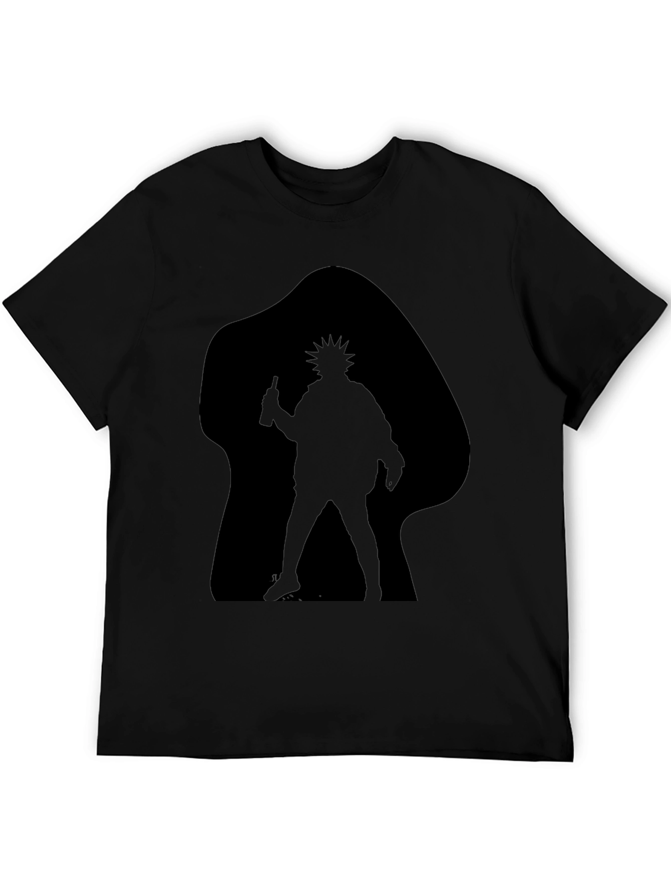 Black Silhouette Rick T-Shirt - Men's Black Graphic Tee view 5