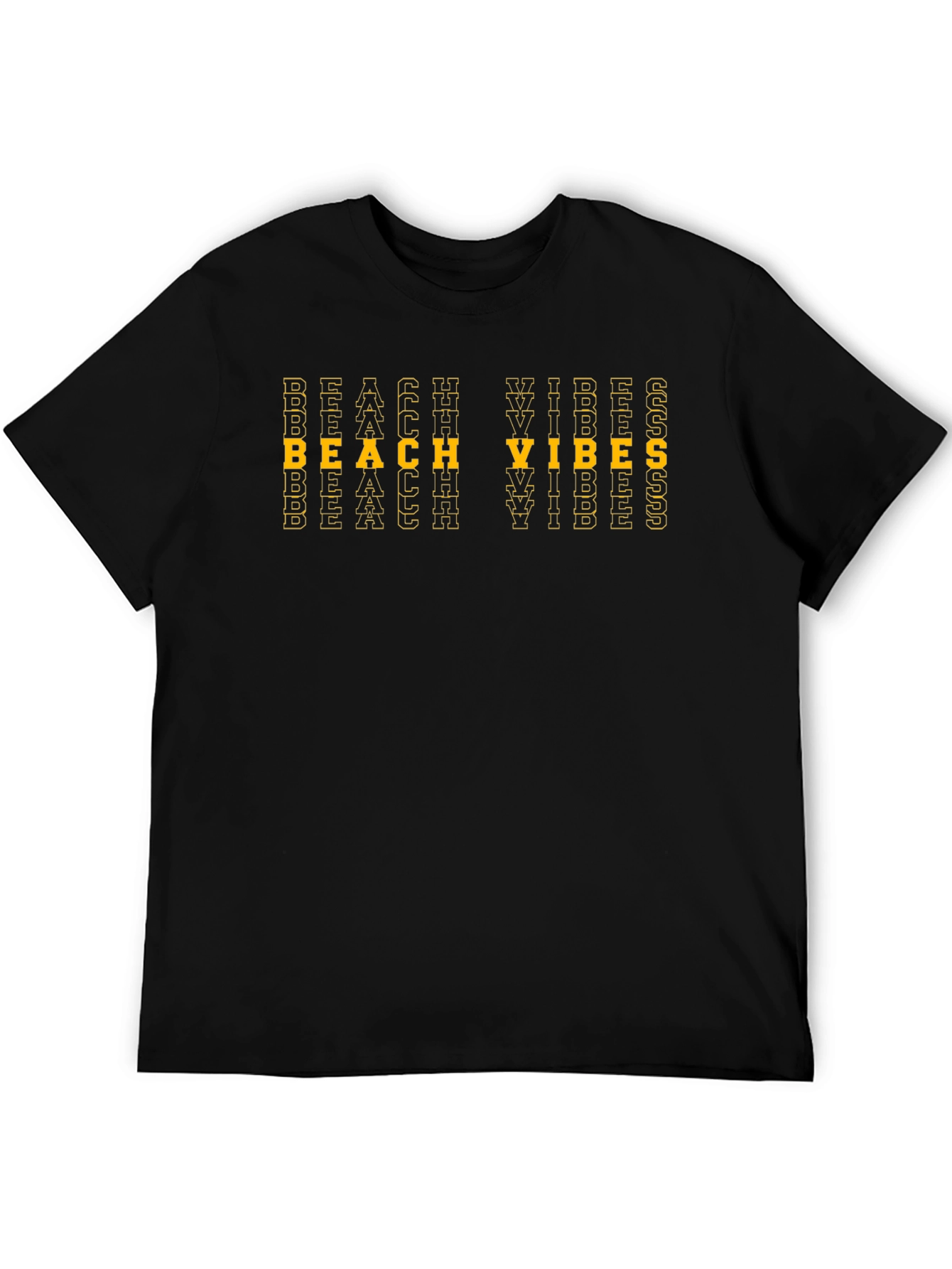 Black Black Beach Vibes T-Shirt | Vacation Ready Style view 5