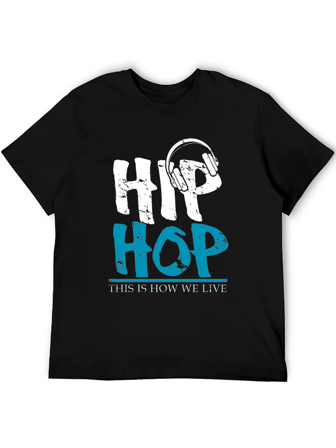 Hip Hop Headphones Graphic T-Shirt - 5