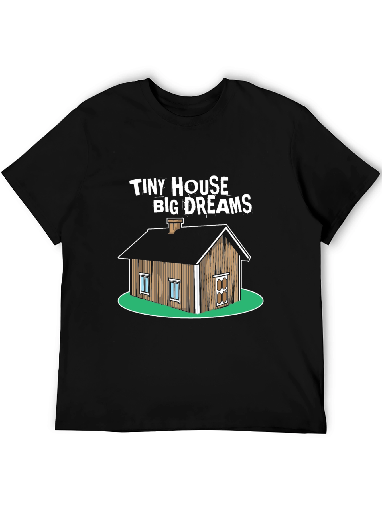 Black Tiny House Big Dreams Graphic T-Shirt view 5